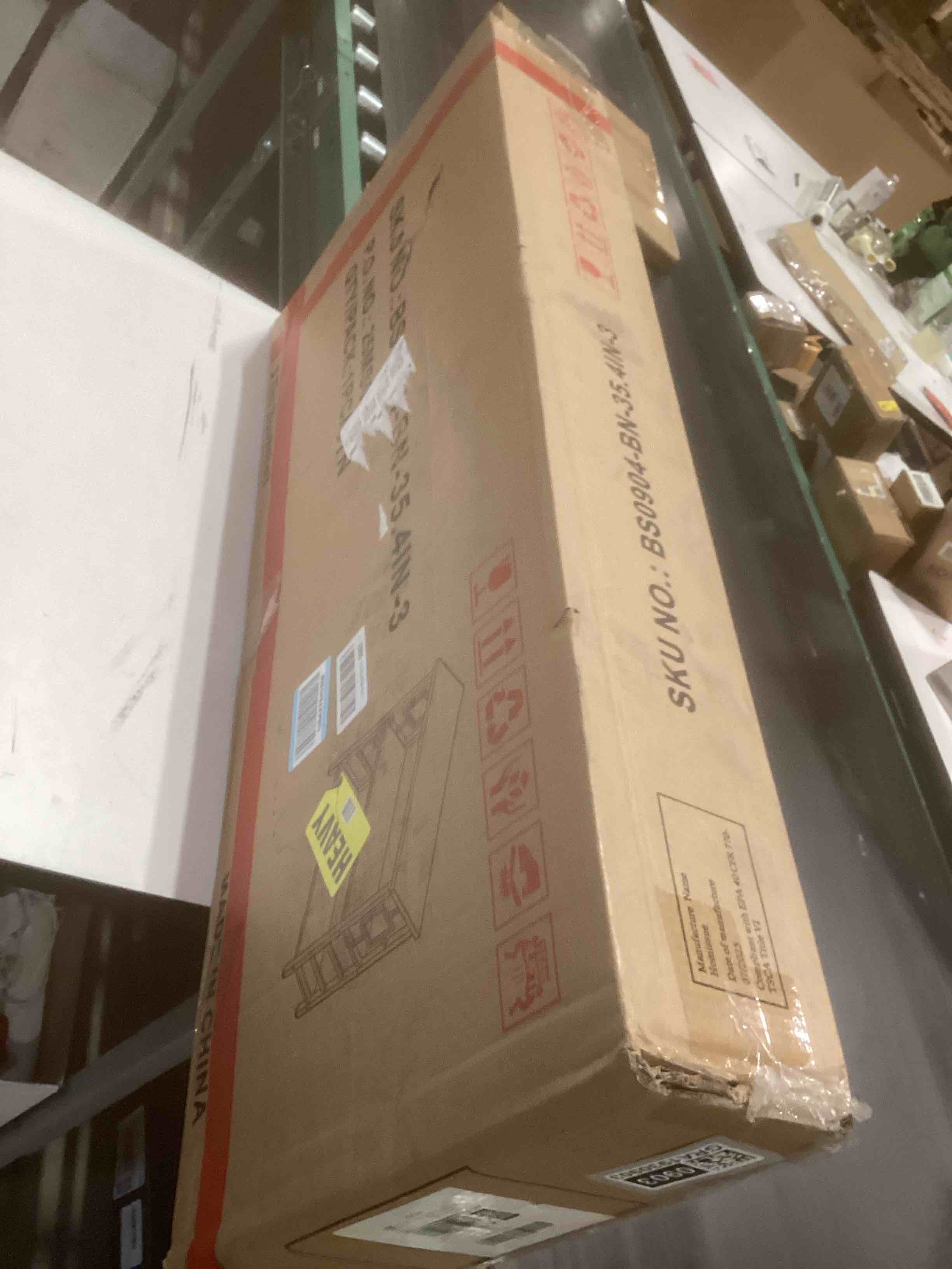 Condition photo showing Good Condition for HOMISSUE Book Shelf, 3 Tier Deep Bookshelf with Storage, Engineered Wood and Metal Shelf Bookcase, Low Short Bookcases for Small Space, Living Room, Bedroom, Office, Black