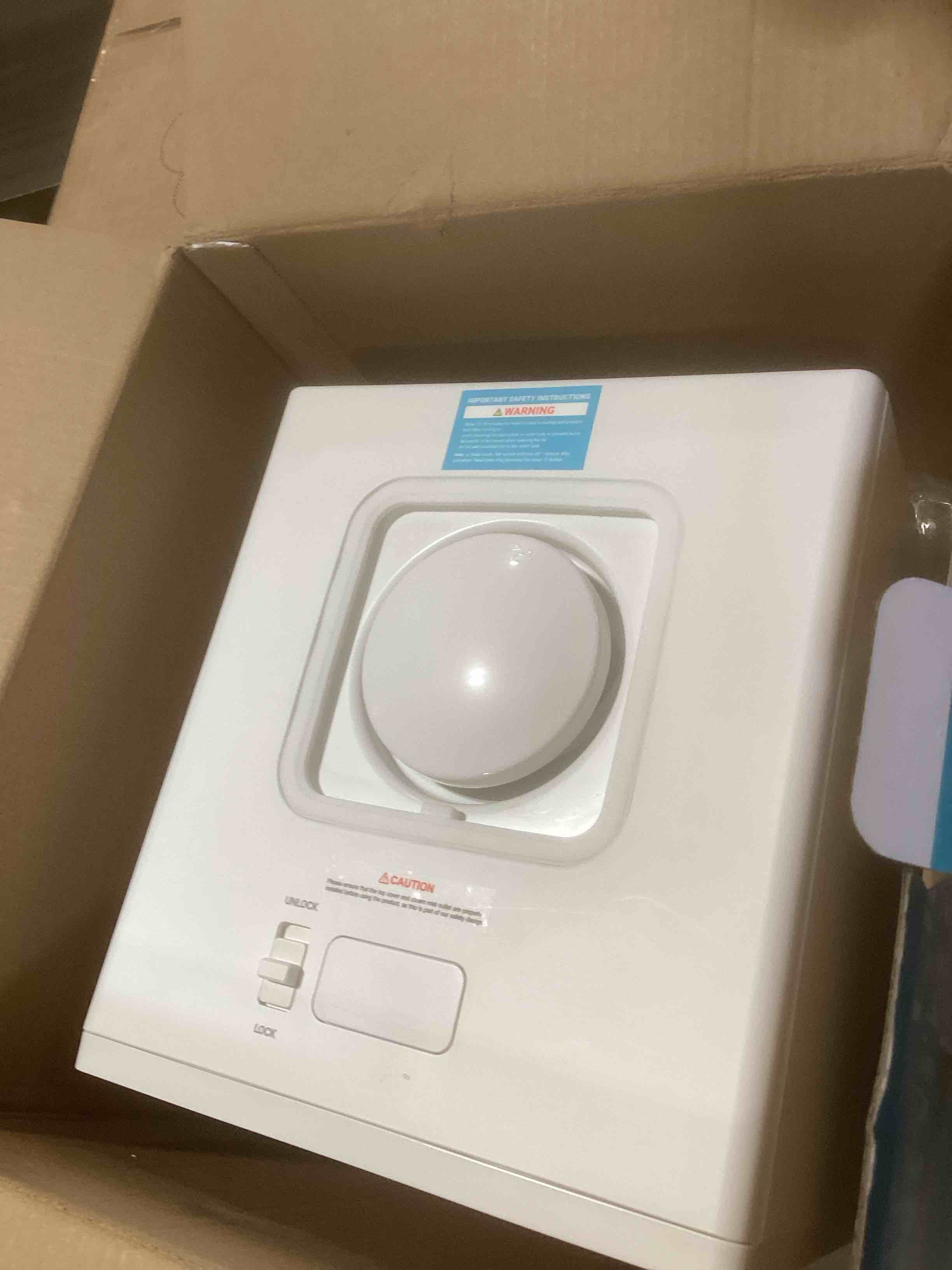 Condition photo showing As Is for Stainless Steel Humidifier, 3L Warm Mist Humidifier, Easy Clean with Warm Steam Humidifier, Healthy Air Mist Humidifiers for Bedroom Living Room, with Sleep Mode and Auto-off Setting 3LWhite