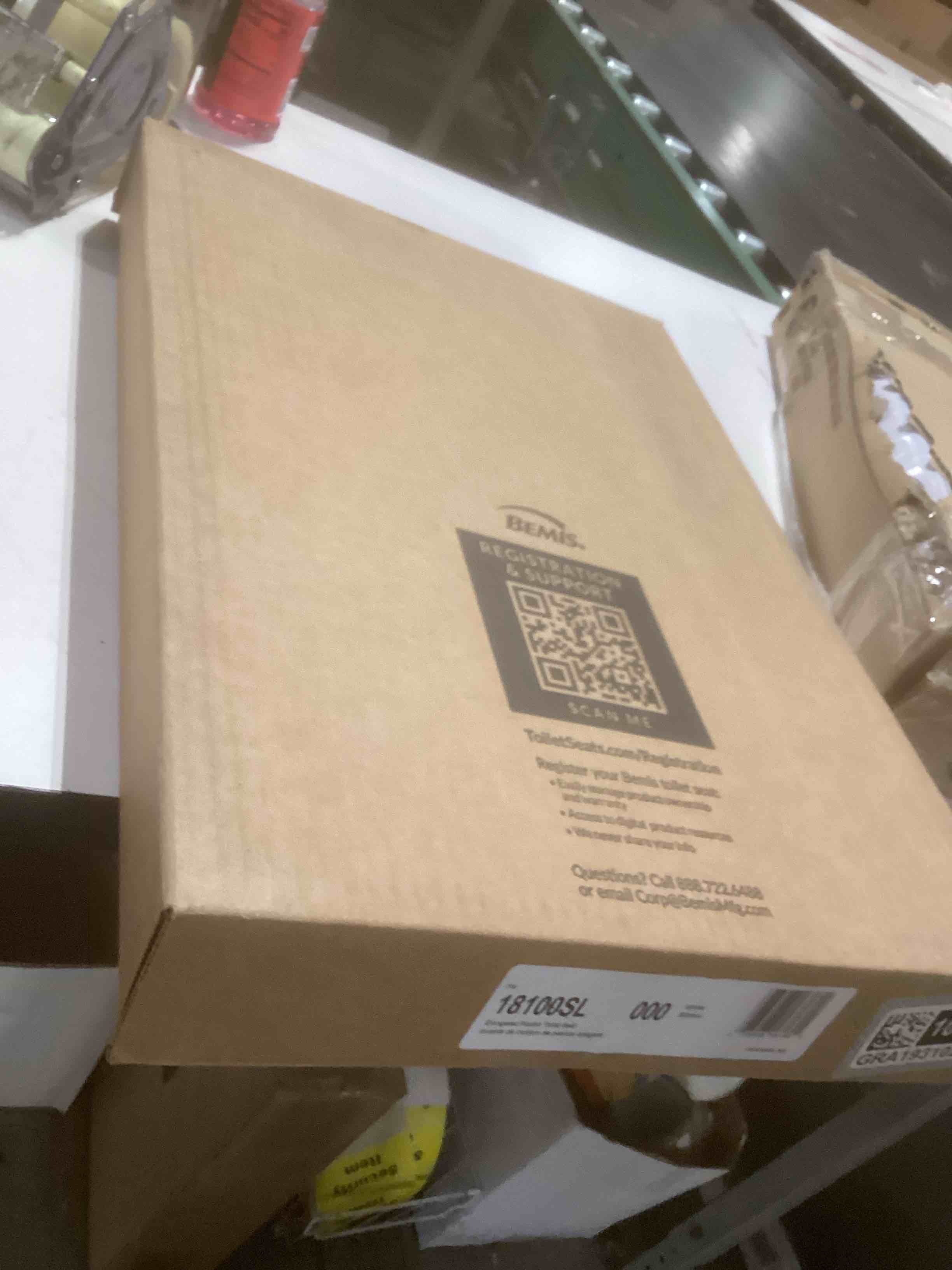 Condition photo showing Good Condition for Mayfair Collins Slow Close Toilet Seat, Durable Plastic Seat with Extra Stability Bumpers and Secure Hinges, Made in USA, Elongated, White