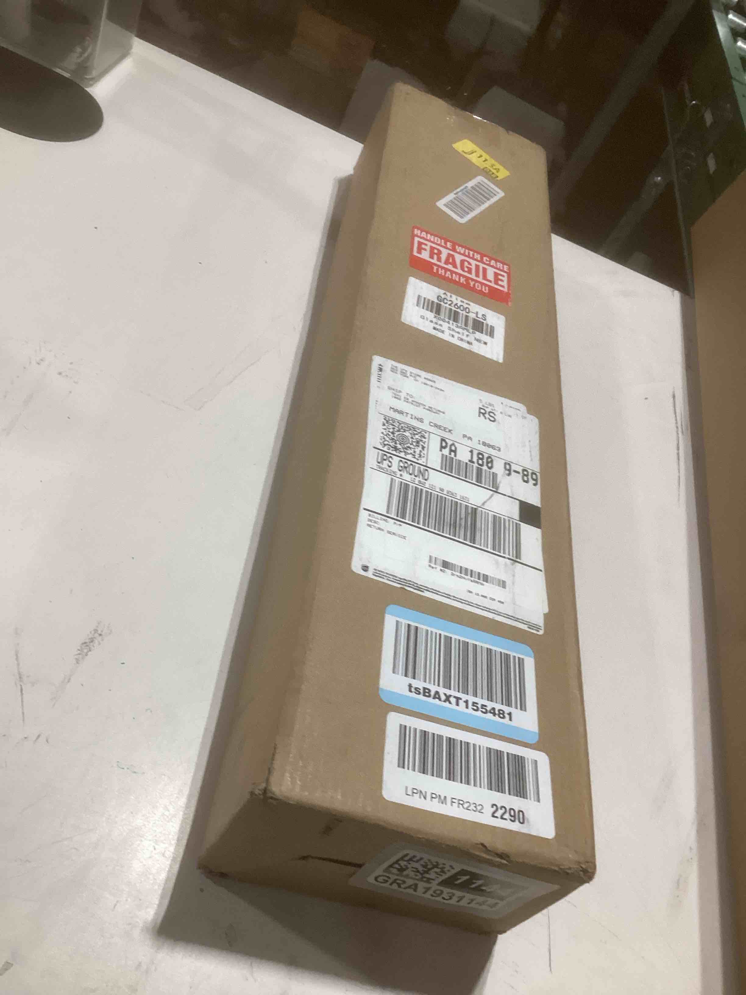 Condition photo showing Good Condition for Alise Bathroom Shelf Wall Mounted, Brushed Nickel Large Capacity Glass Shelf for Bathroom, 24 inch Brushed Nickel 24 Inch