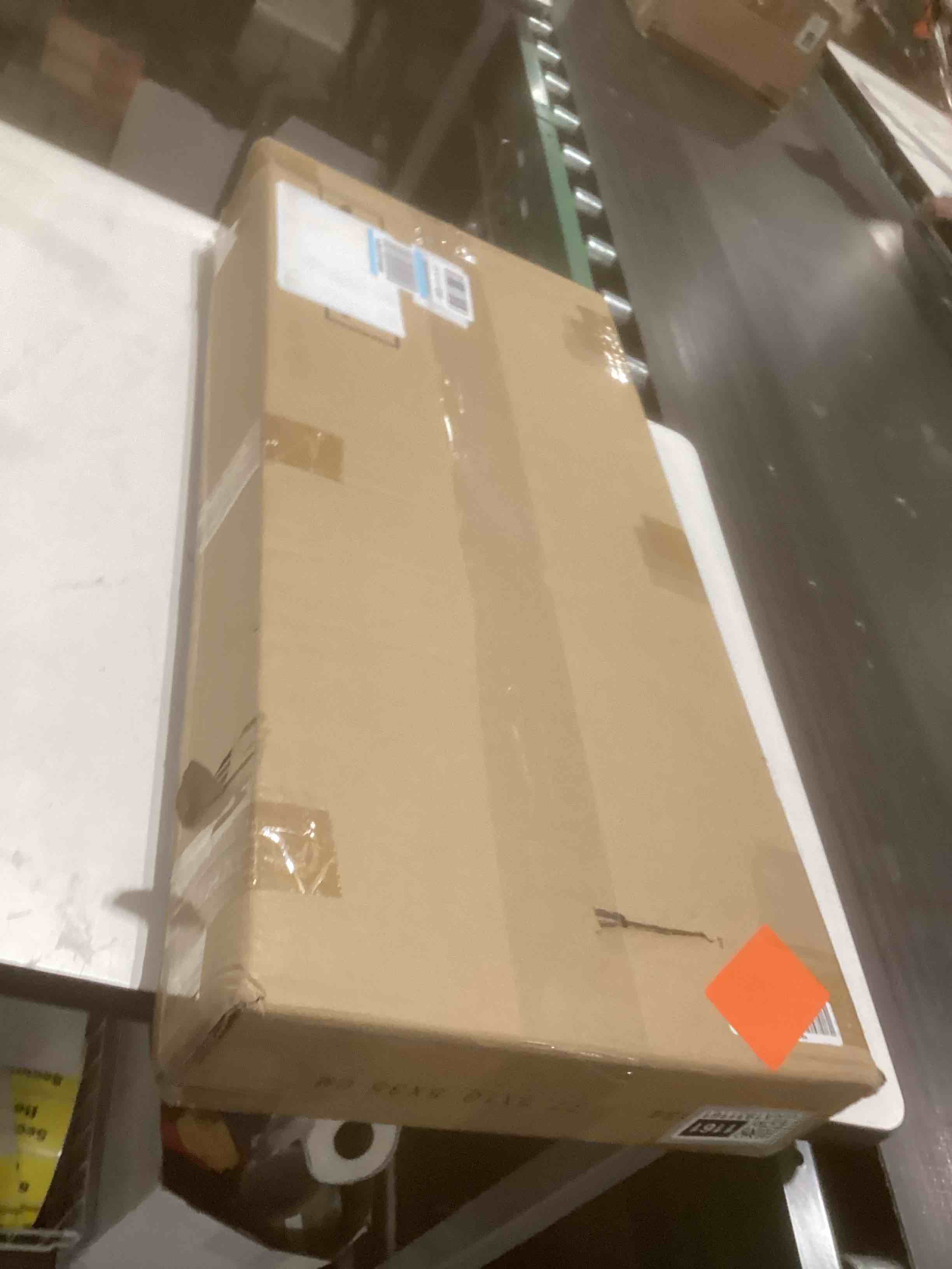 Condition photo showing As Is for 18x27 inch Large Modern Feather Leaf Shape Wall Clock for Living Room Decor, White Unique Silent Decorative Art Clock for Home Bedroom Office Dining Kitchen