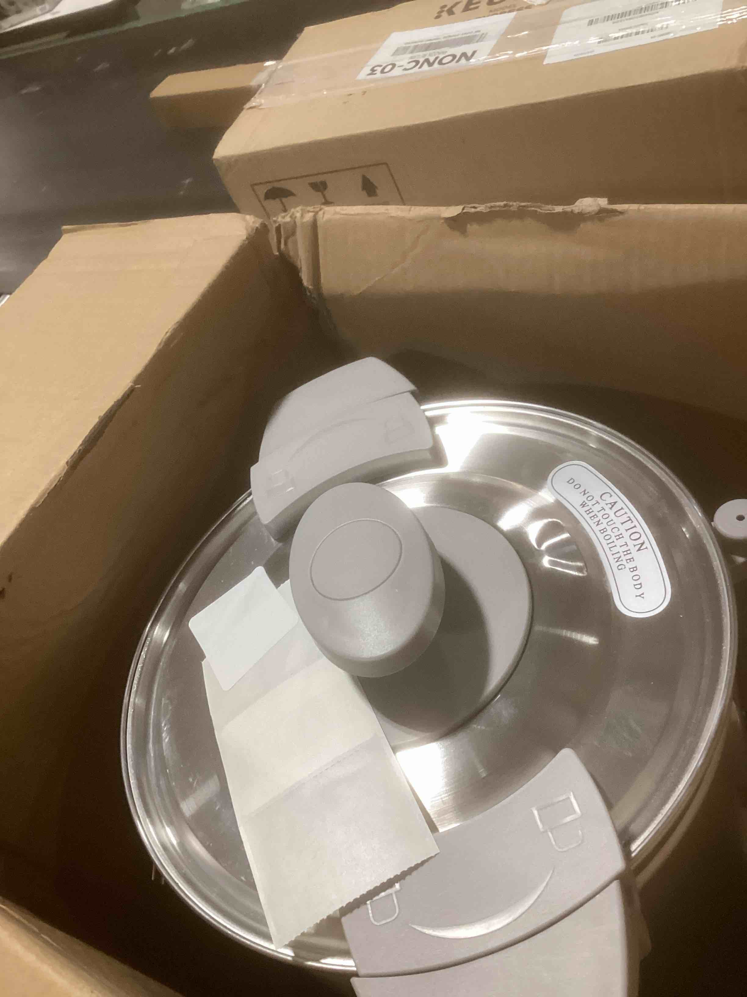 Condition photo showing As Is for SYBO SR-CP-50B Commercial Grade Stainless Steel Percolate Coffee Maker Hot Water Urn for Catering, 50-Cup 8 L, Metallic 8L Metallic