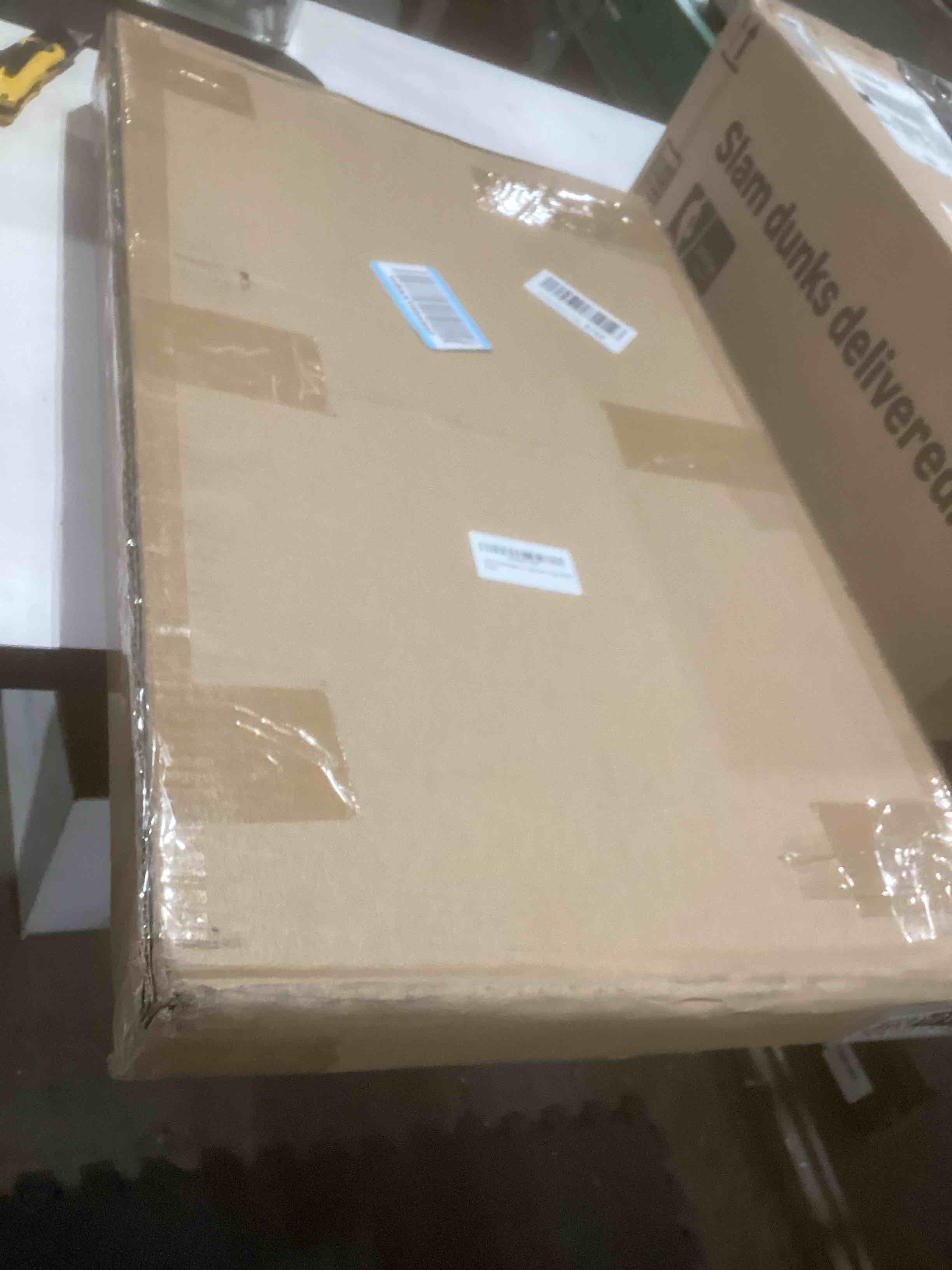 Condition photo showing As Is for Clear Acrylic Display Case for Zimomo Angel in Clouds I Found You, Display Box for Big Doll Toy for LABUBU for Pop Mart, Thickened Wooden Base with Door UV Protection Dustproof 13.8x11.8x23.6 inch Wooden Base 13.8x11.8x23.6 inch (with Door)