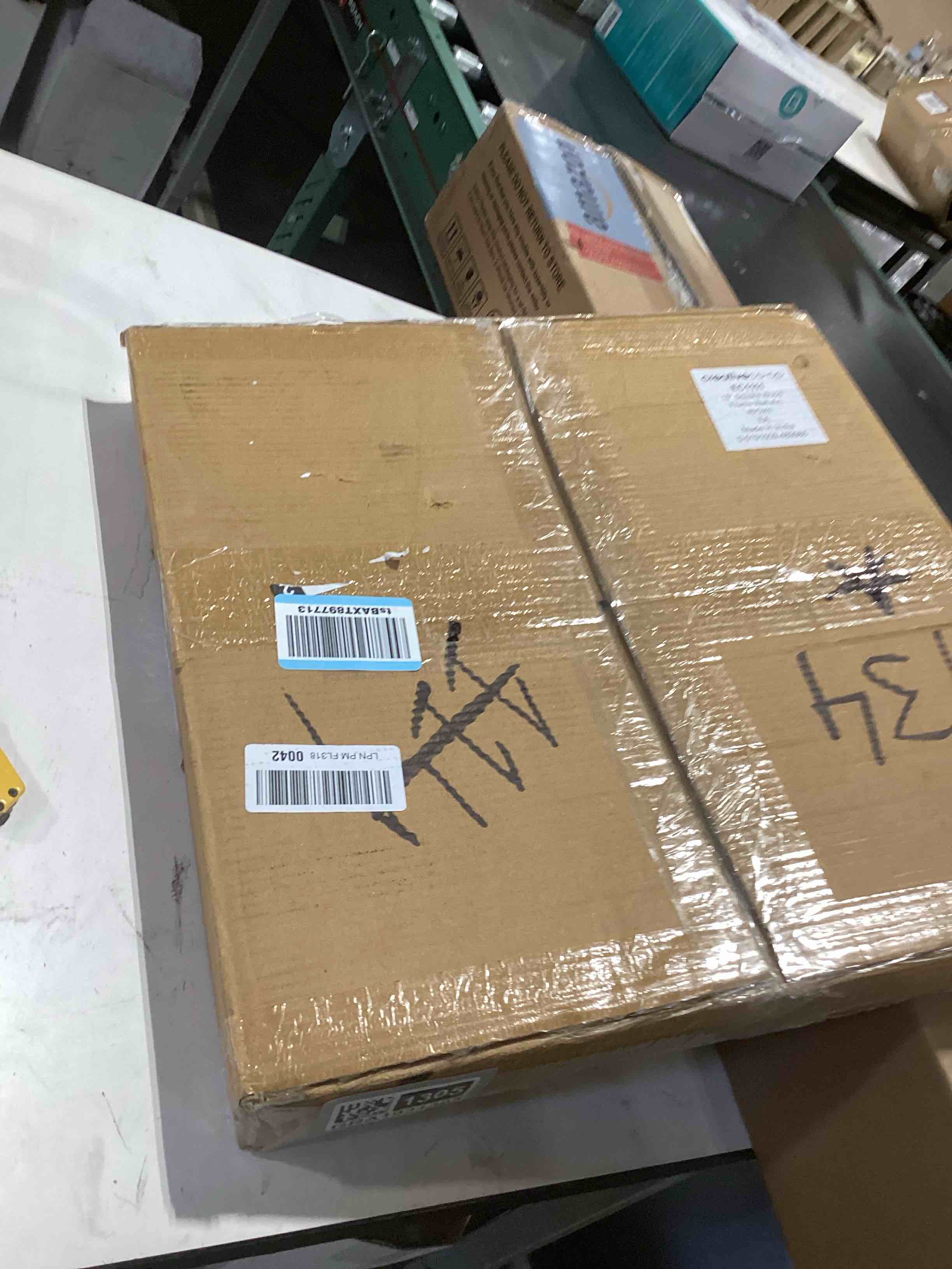 Condition photo showing Good Condition for Creative Co-Op 18" Square Tufted Abstract Embroidery in Wood Frame