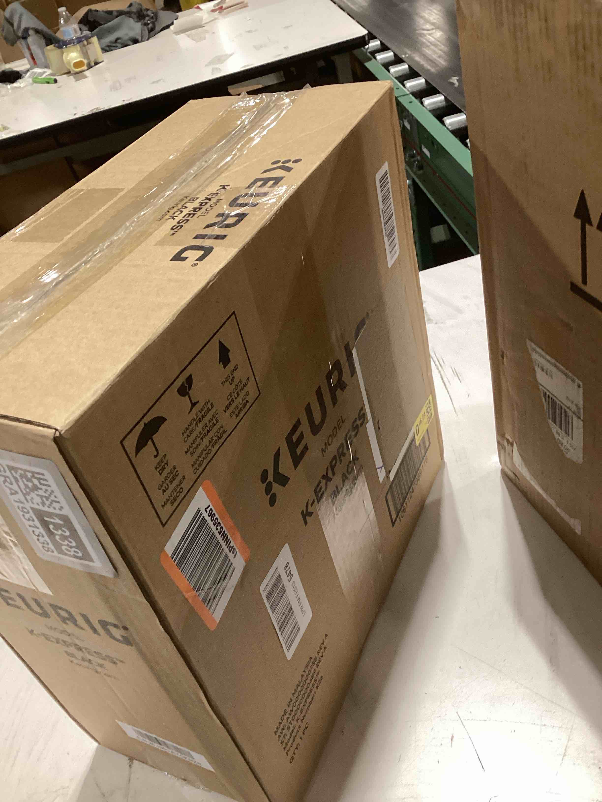 Condition photo showing As Is for Keurig K-Express Single Serve K-Cup Pod Coffee Maker, 3 Brew Sizes, Strong Button Feature, 42oz Removable Reservoir, Black