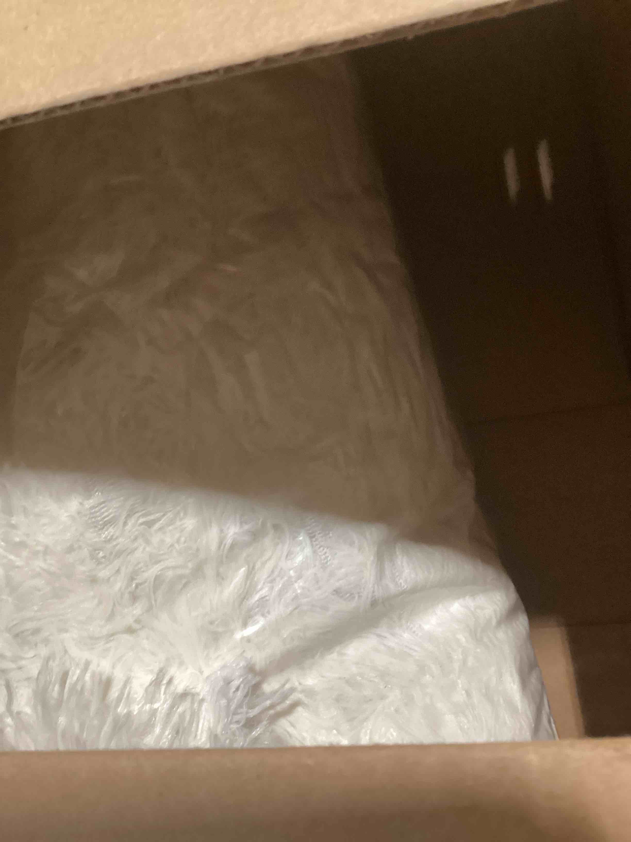 Condition photo showing Good Condition for Wemore Shaggy Long Fur Faux Fur Weighted Blanket, Cozy and Fluffy Plush Sherpa Long Hair Blanket for Adult 15lbs, Fluffy Fuzzy Sherpa Reverse Heavy Blankets for Bed, Couch, Cream White, 60 x 80 Inches Cream 60" x 80" 15lbs