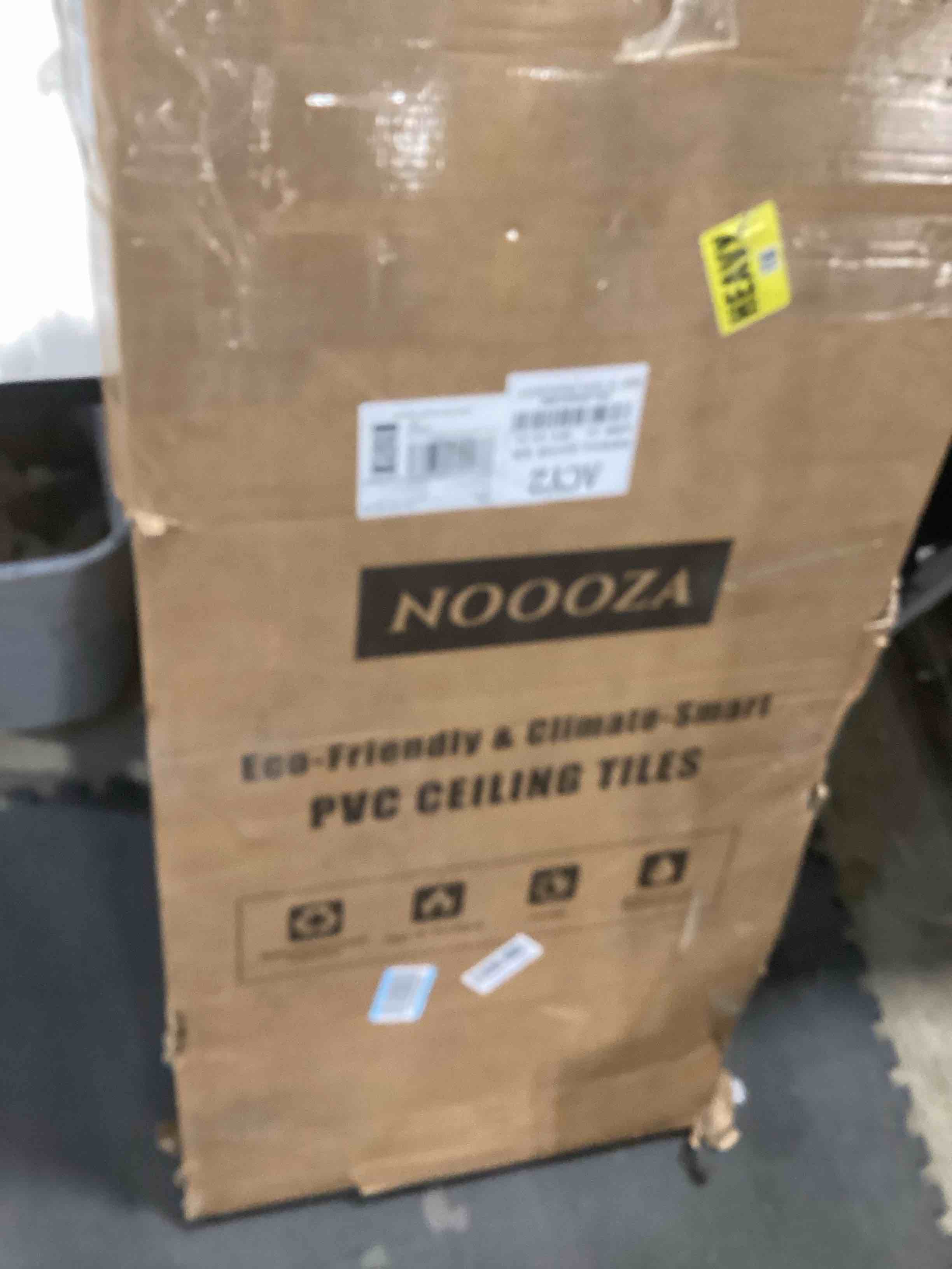 Condition photo showing As Is for 2ft x 4ft Drop Ceiling Tiles?Smooth White PVC Ceiling Panel 24 x 48in. Waterproof, Washable and Fire-Rated - Reusable - High-Grade PVC to Prevent Breakage-Package of 10 Tiles White 2ftx4ft