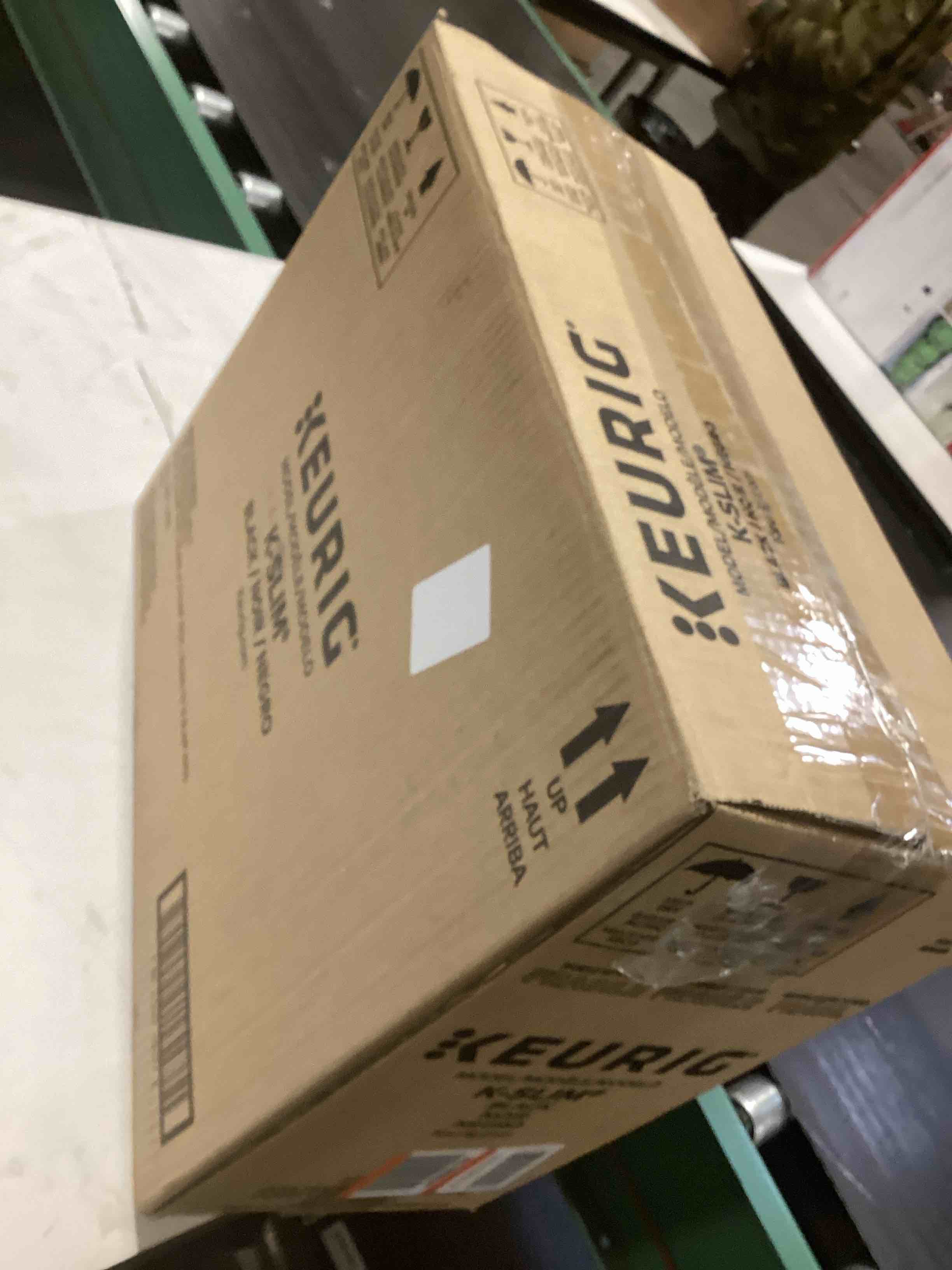 Condition photo showing As Is for Keurig K-Slim Single Serve K-Cup Pod Coffee Maker, Multistream Technology, 3 Brew Sizes, Slim and Sleek Design, 46oz Removable Reservoir, Black