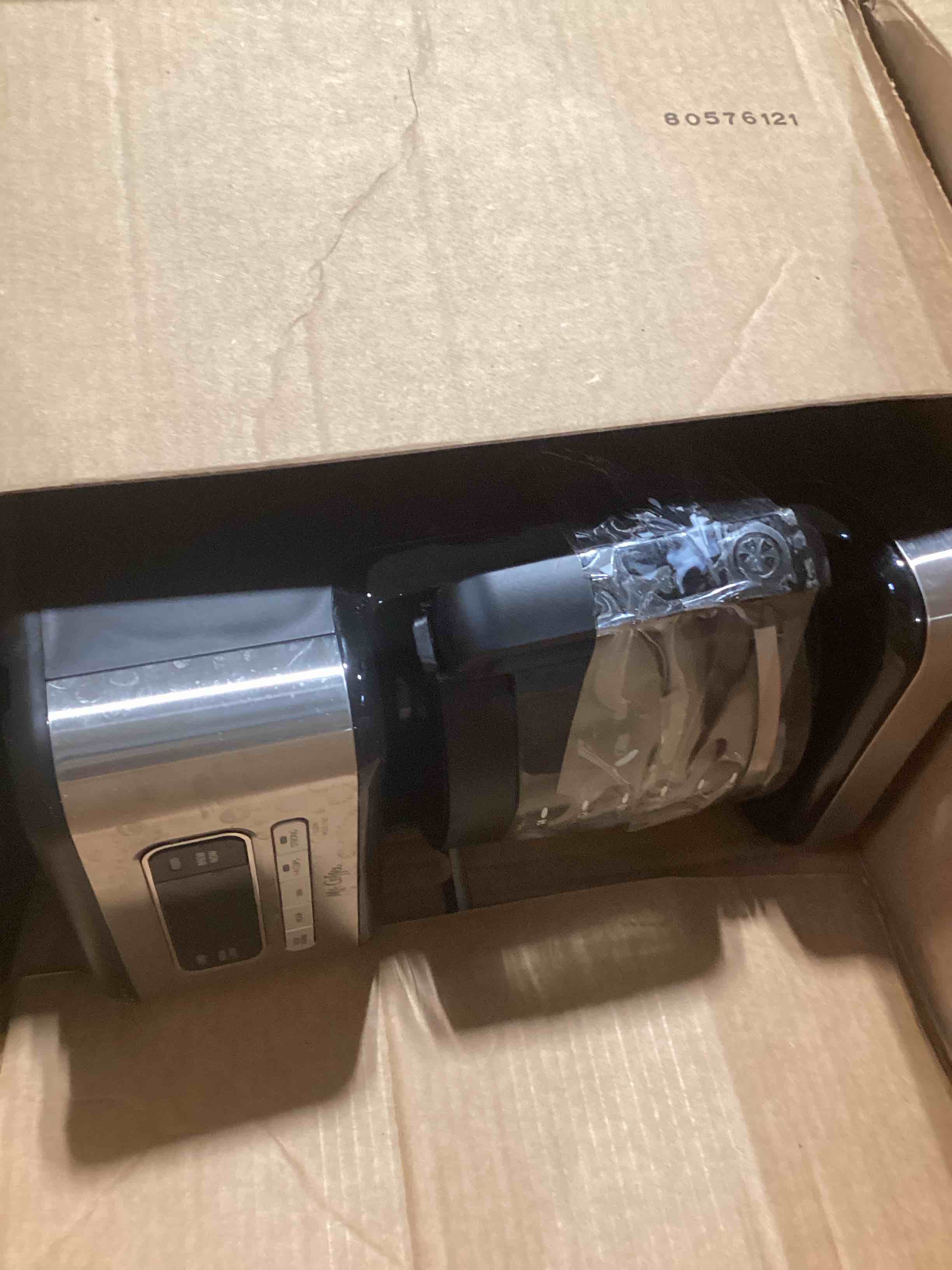 Condition photo showing As Is for Mr. Coffee 14 Cup Programmable Coffee Maker Stainless Steel