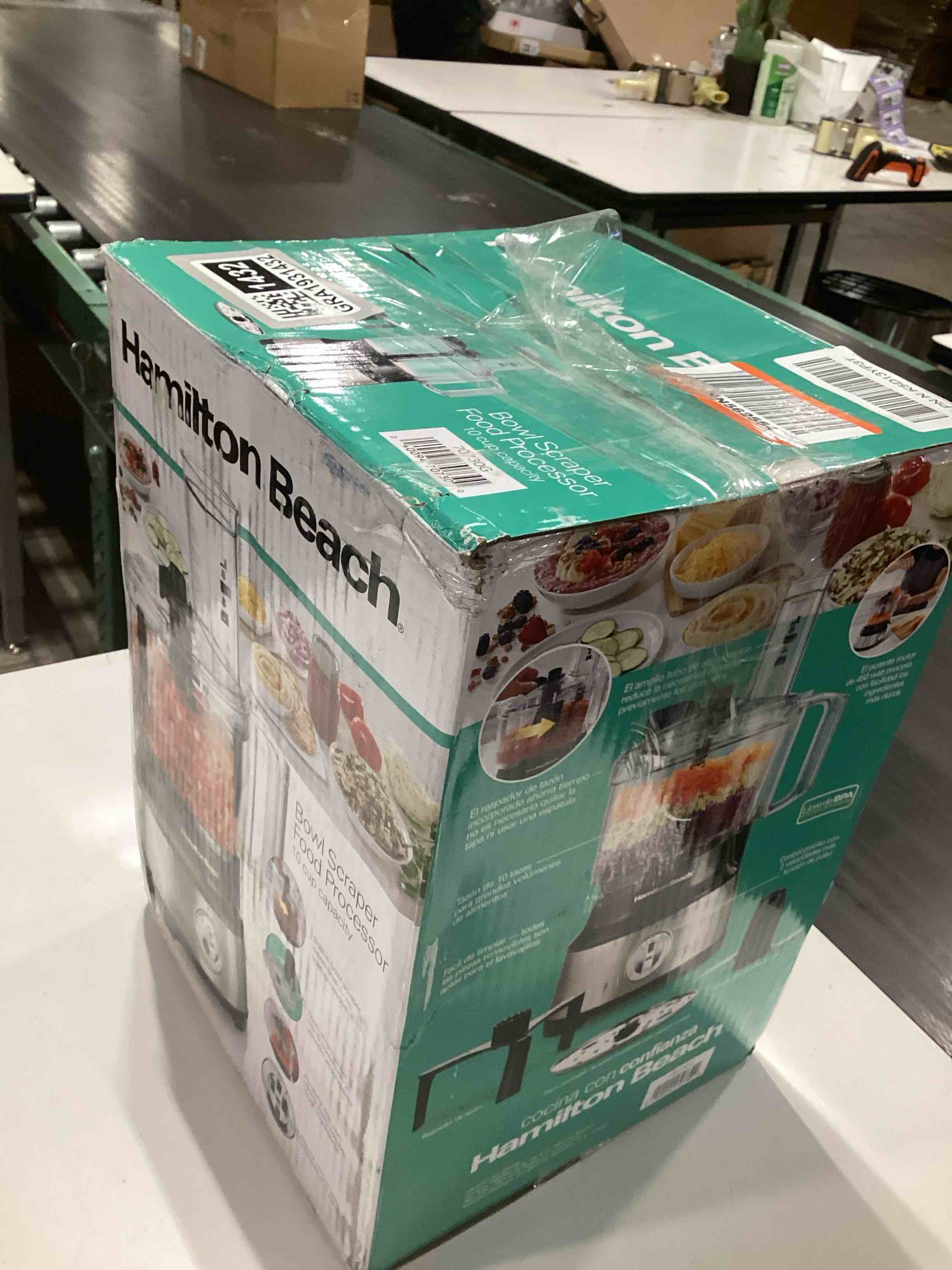 Condition photo showing As Is for Hamilton Beach Bowl Scraper 10 Cup Food Processor - Black 70730