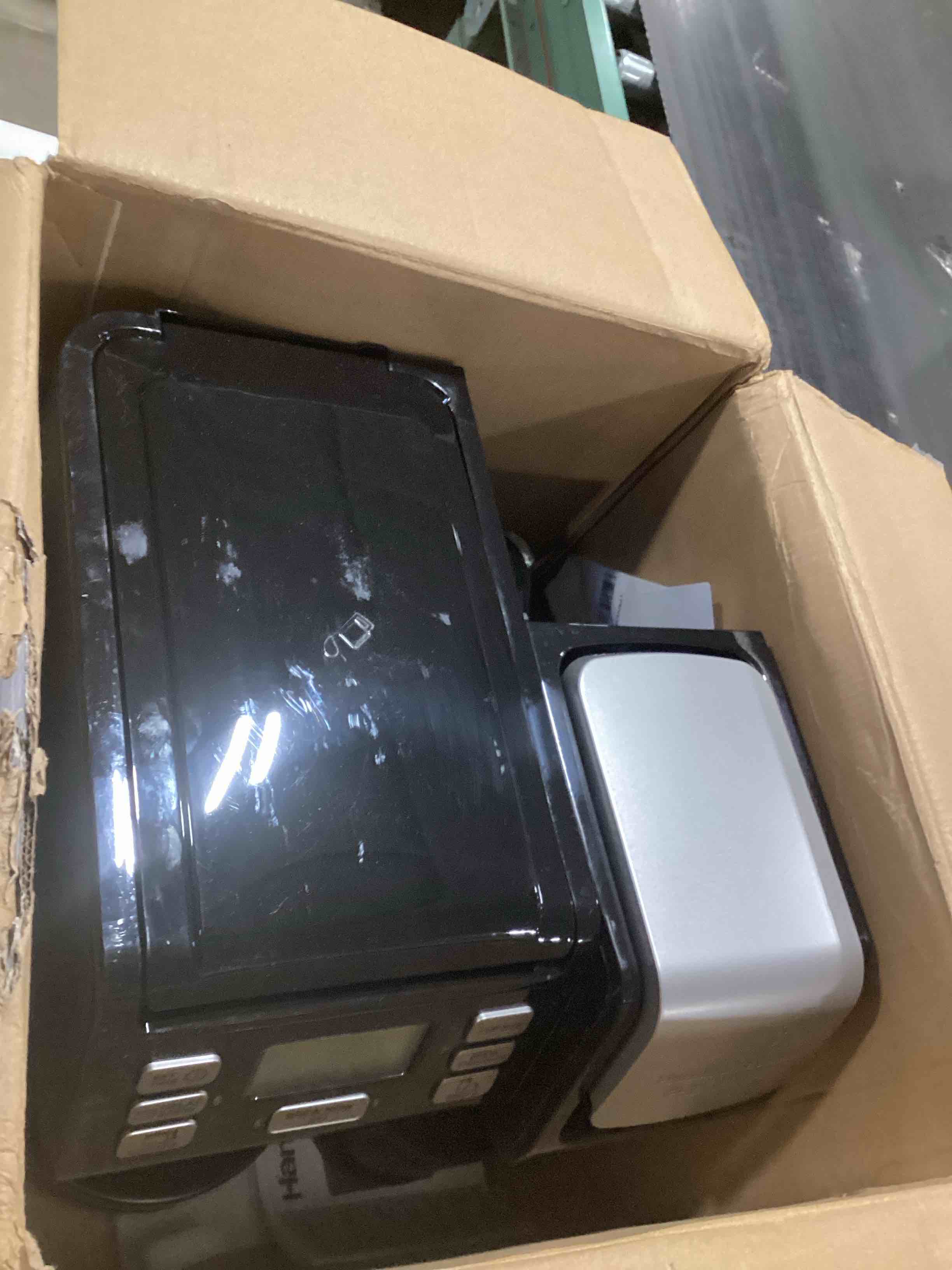 Condition photo showing As Is for Hamilton Beach FlexBrew Trio 2-Way Coffee Maker, Compatible with K-Cup Pods or Grounds, Combo, Single Serve & Full 12c Pot, Black - Fast Brewing (49902)