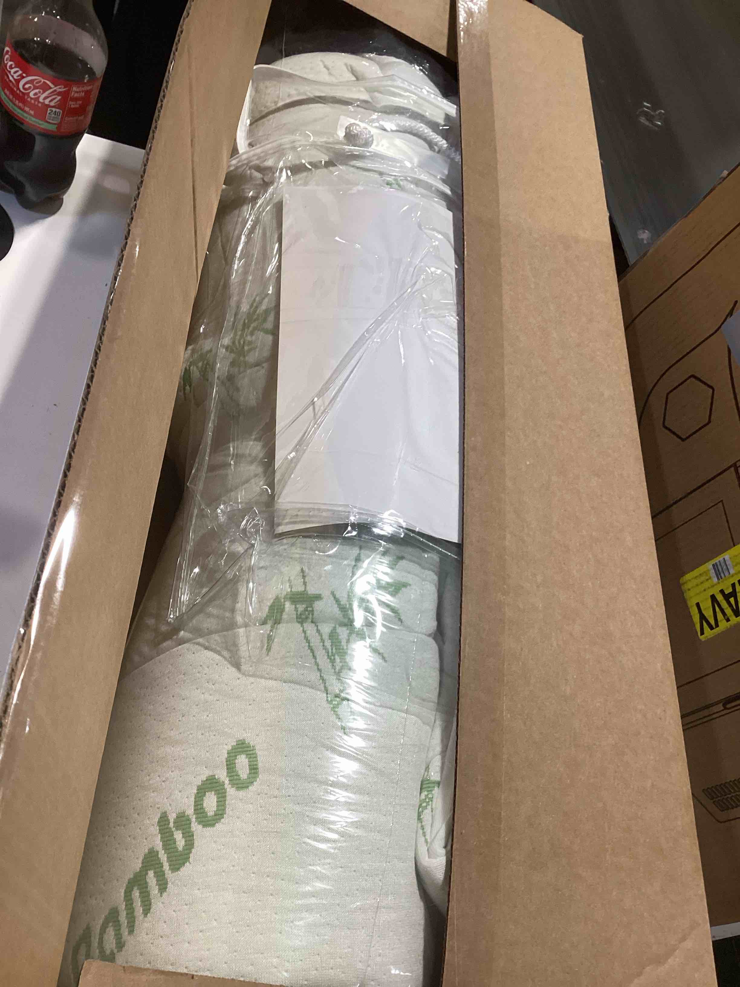 Condition photo showing As Is for Ultra Soft Full Size Mattress Topper - Viscose Made from Bamboo Pillow Top Mattress Pad for Back Pain Relief - Naturally Cooling for Hot Sleepers, Green Green Full