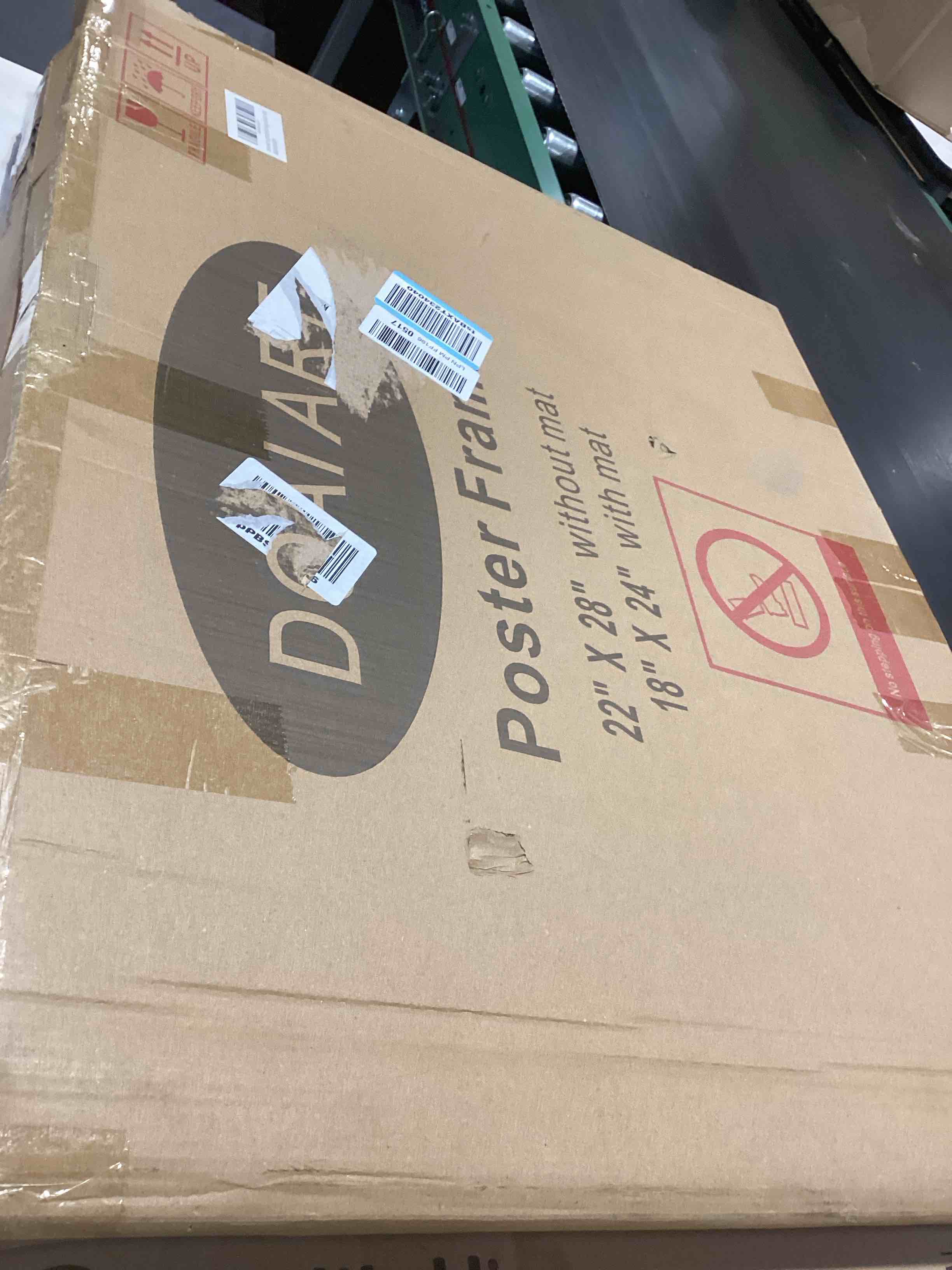 Condition photo showing As Is for DOAI ART 22x28 Poster Frame Black without Mat or 18x24 with Mat - Polished Plexiglass for Wall Vertically or Horizontally Display - Wall Mounting Hardware Included BLACK 22x28-1 Pack