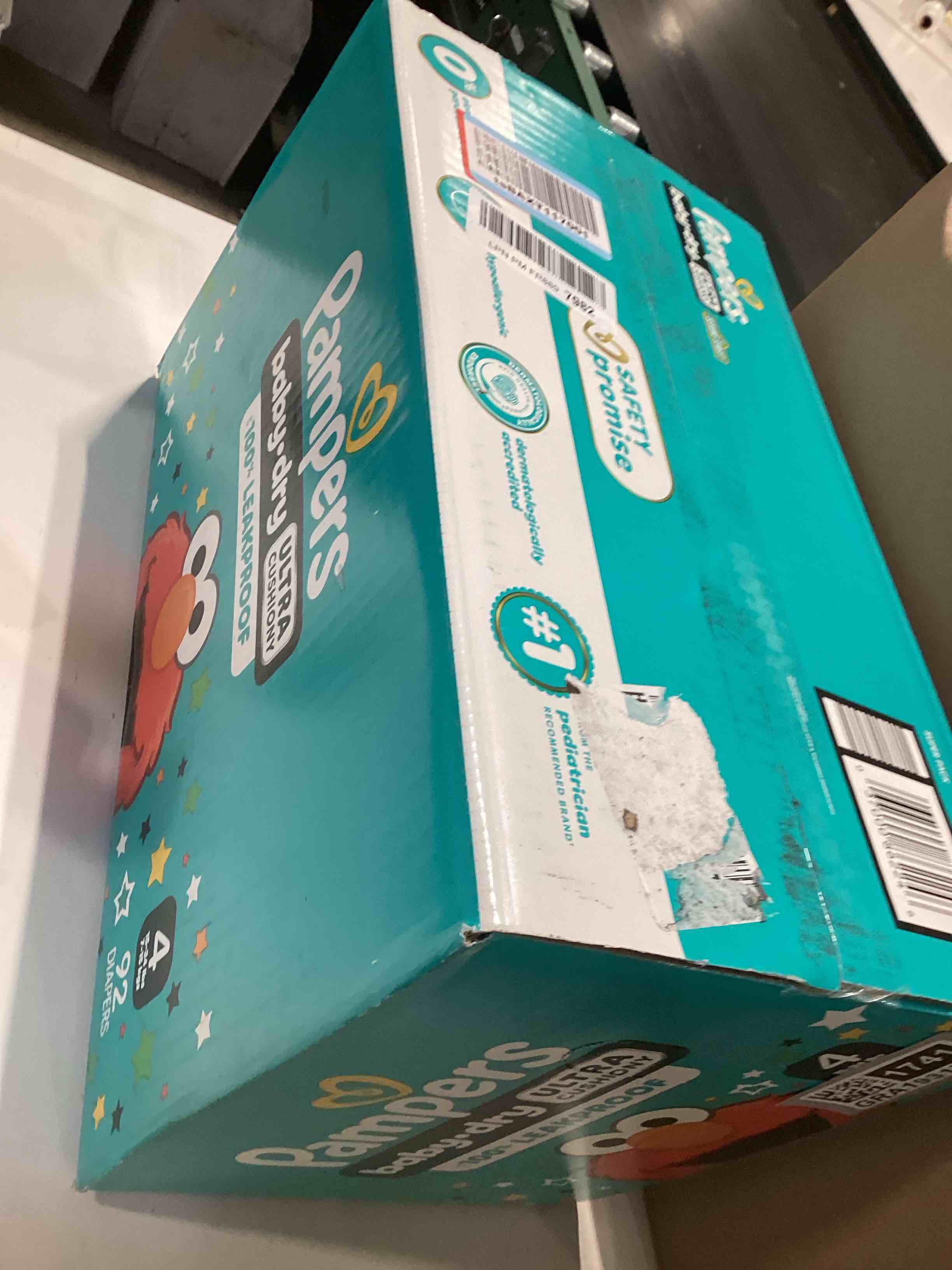 Condition photo showing New/Like New for Pampers Diapers - Baby Dry - Size 4, 92 Count, Absorbent Disposable Infant Diaper (Packaging May Vary) Size 4 92
