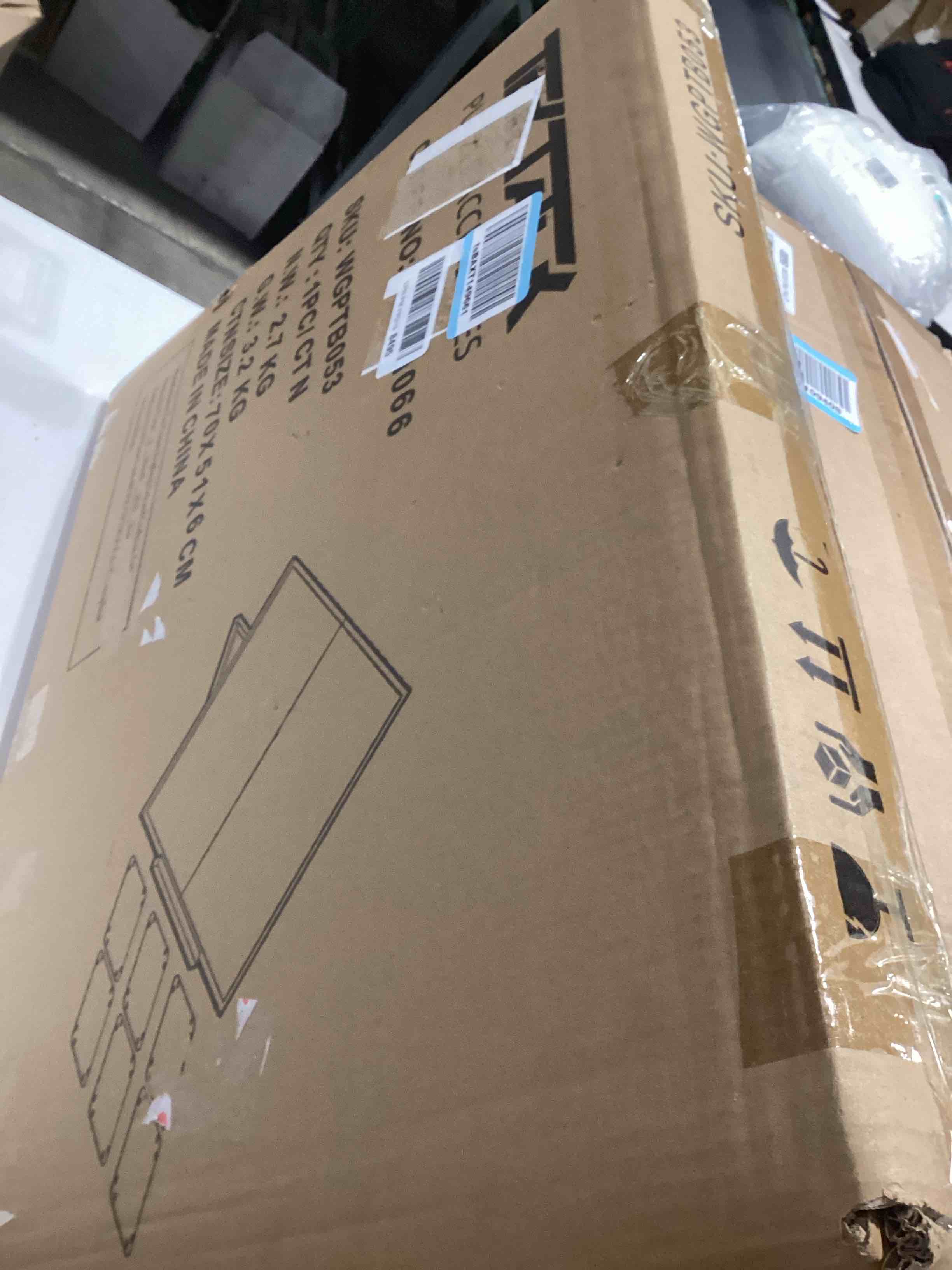 Condition photo showing Good Condition for Tektalk Foldable Jigsaw Puzzle Board with 4 Angle Adjustable Bracket/Stand, Lightweight Portable Puzzle Mat Plateau with Wooden Easel, Foldaway Felt Puzzle Table, for Up to 1500 Pieces (Gray)