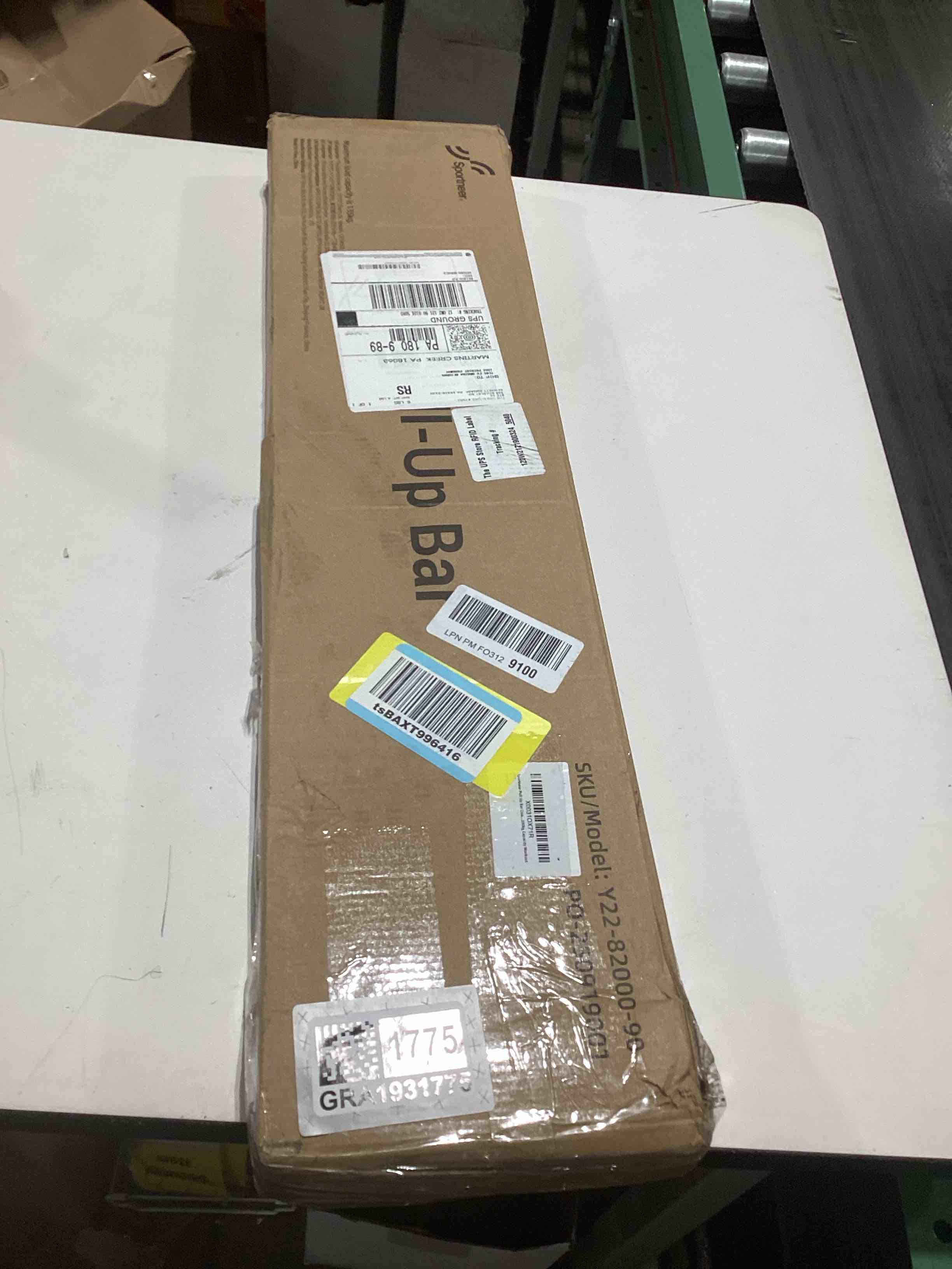 Condition photo showing Good Condition for Sportneer Pull Up Bar: Strength Training Chin up Bar No Screws - Adjustable 29.5''-37''(75-94cm) Width Locking Mechanism Pull up Bar for Doorway - Max Load 440lbs for Home Gym Upper Body Workout, Non-slip