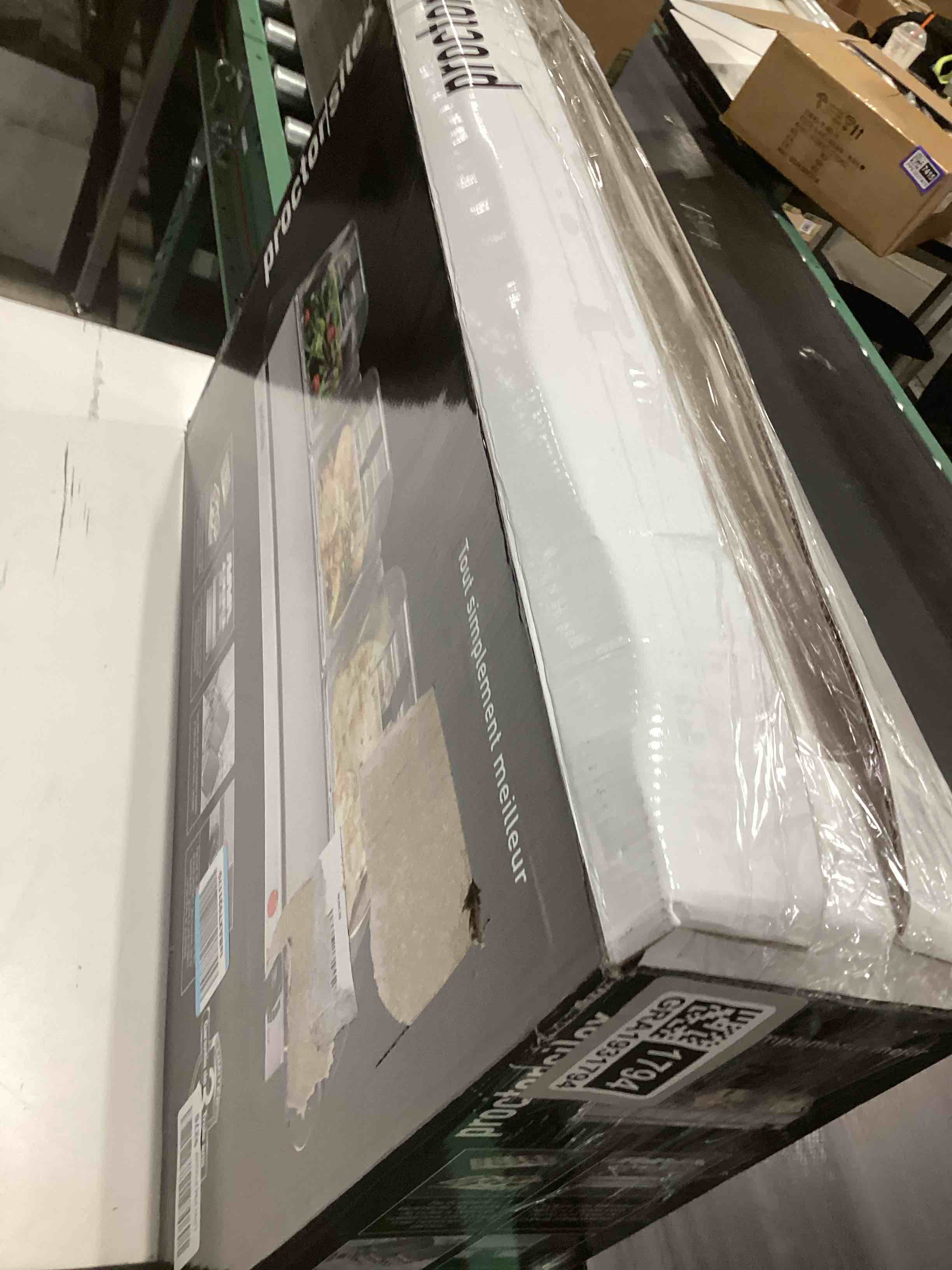 Condition photo showing As Is for Proctor Silex Buffet Server & Food Warmer, Adjustable Heat, for Parties, Holidays and Entertaining, Three 2.5 Quart Oven-Safe Chafing Dish Set, Stainless Steel