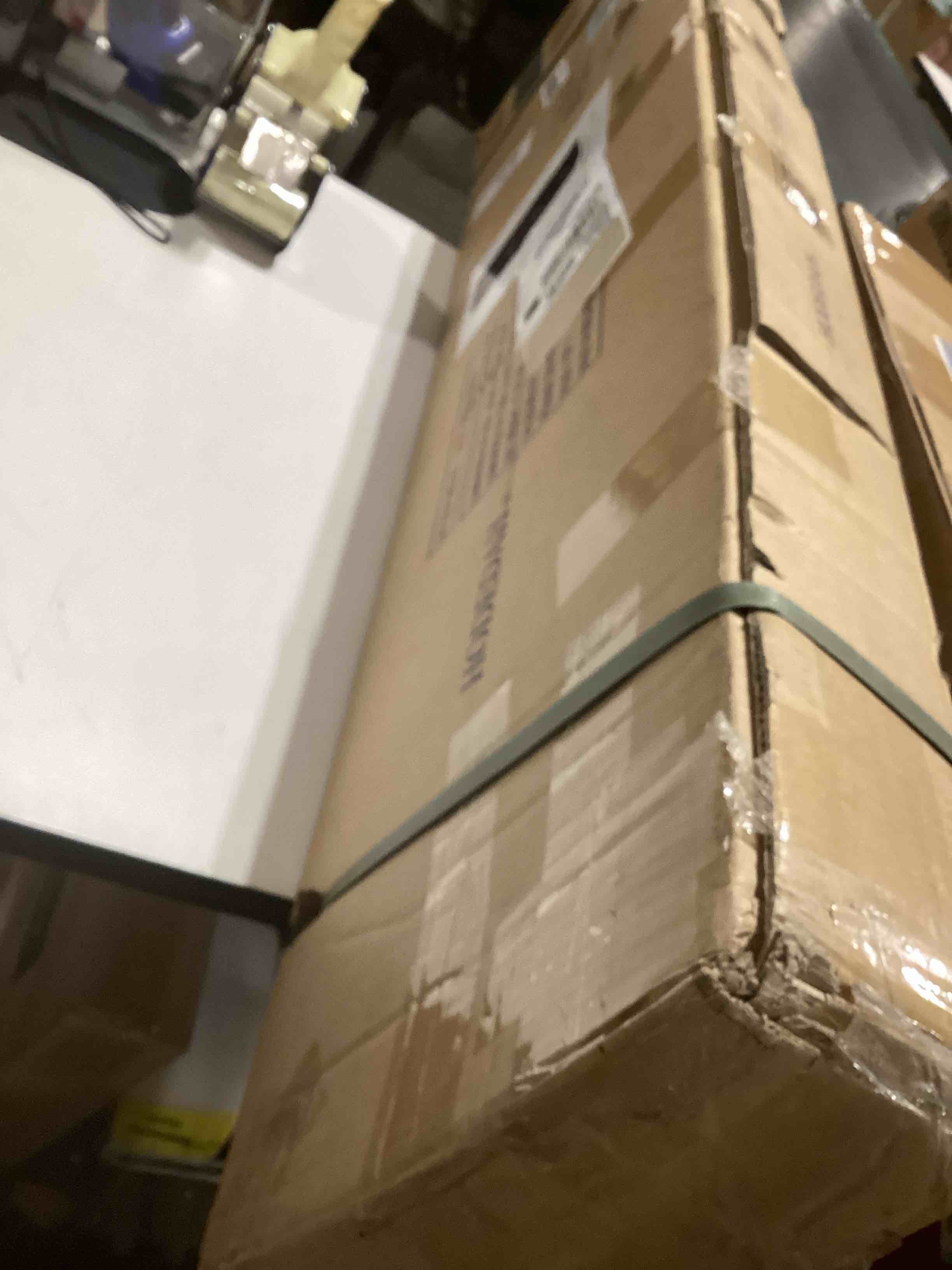 Condition photo showing As Is for HODEDAH IMPORT 4-Shelf Bookcase Cabinet, Black