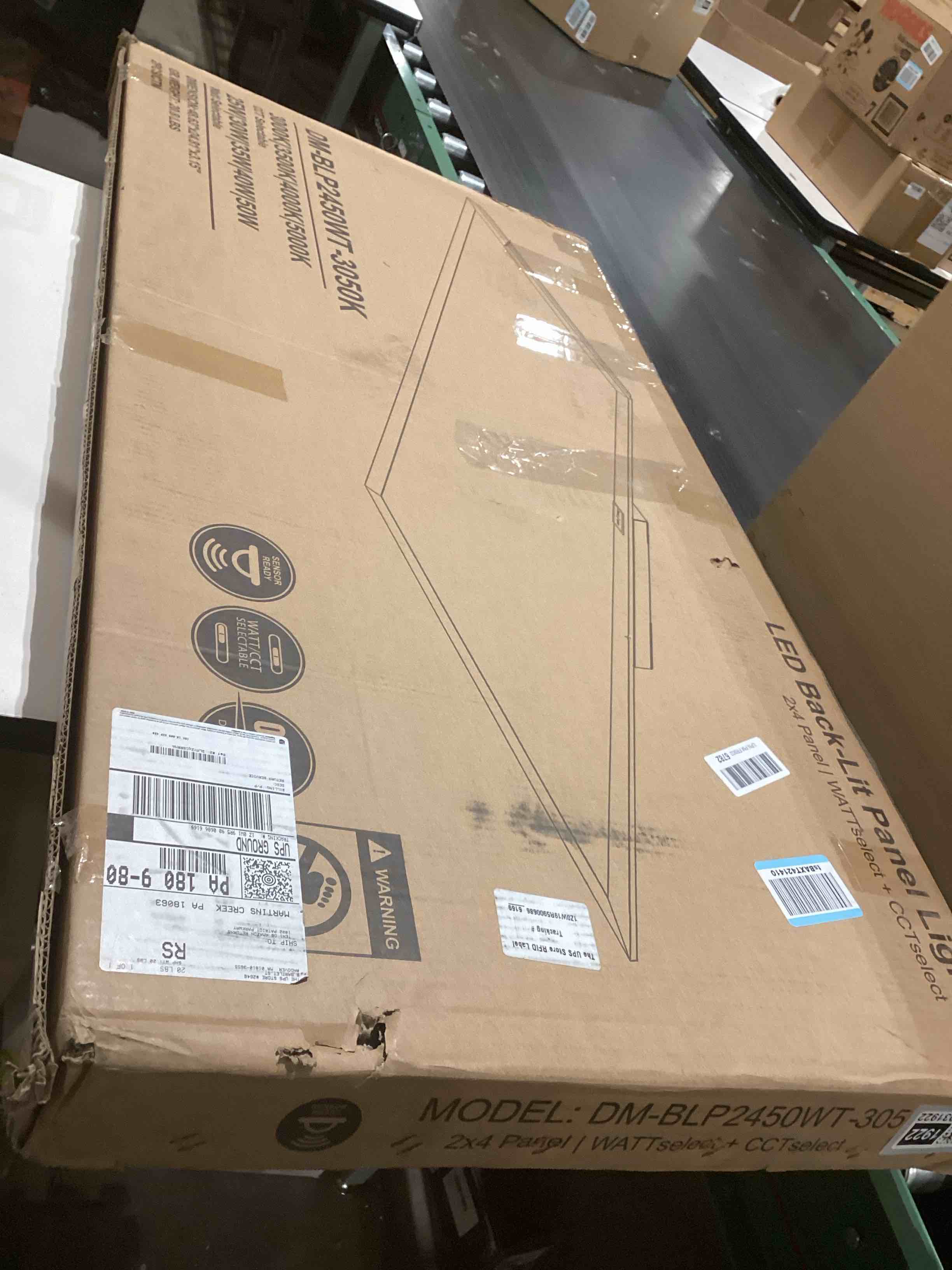 Condition photo showing Good Condition for 2x4 Backlit LED Panel Light,5 Wattage 25W/30W/35W/40W/50W-Up to 7500Lumens,4 CCT Tunable 3000K/3500K/4000K/5000K,ETL&DLC Certified for Office Commercial Drop Ceiling 2 Pack