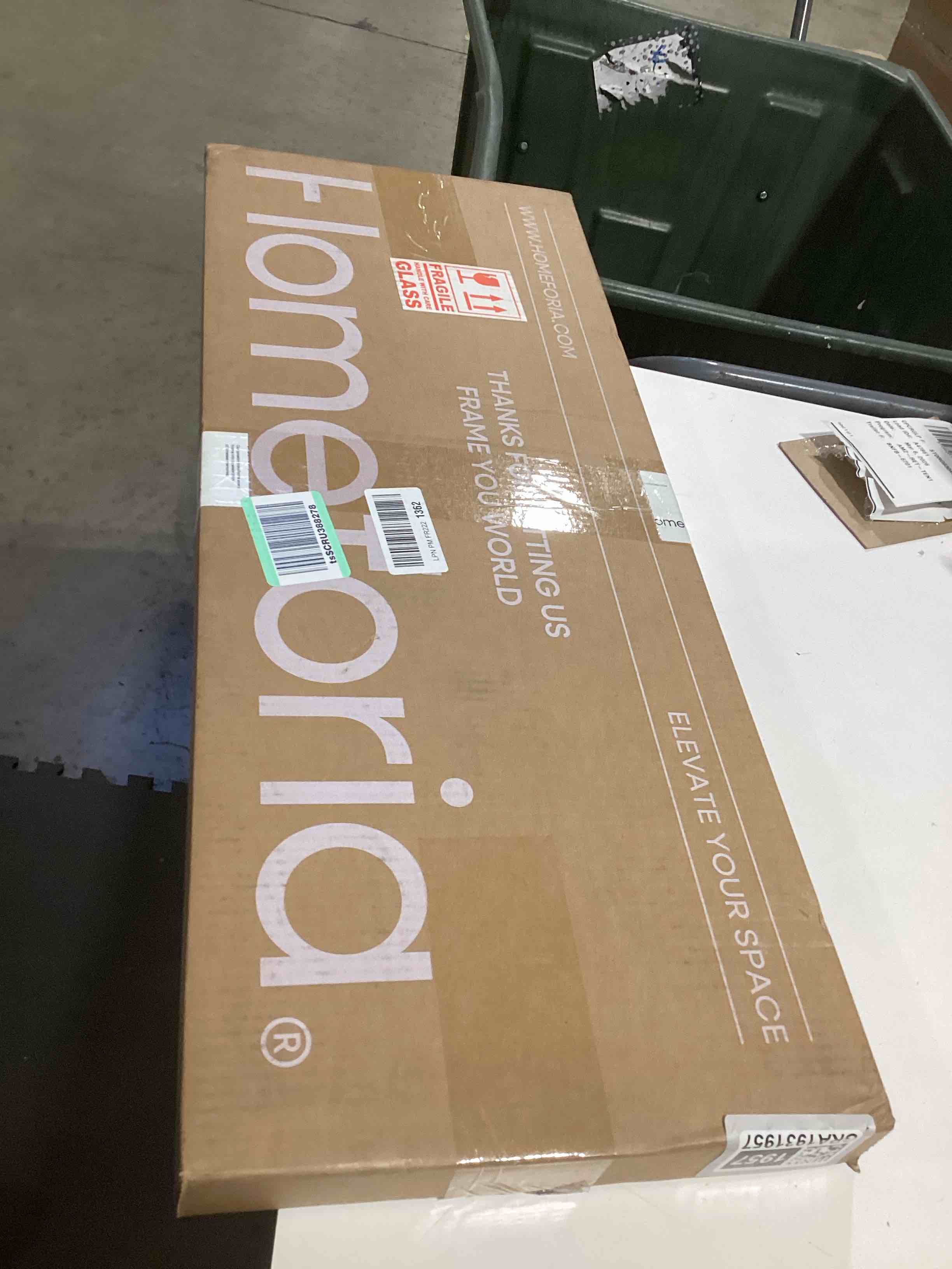 Condition photo showing Good Condition for Homeforia 10x30 Wood Frame, High End Natural Oak 10x30 Light Wooden Picture Frame with Mat 8x24, 10 x 30 Poster Frames Matted to 8 by 24 Print, 30x10 Hanging Frames, Tempered Glass, Wall Kit, Set of 1