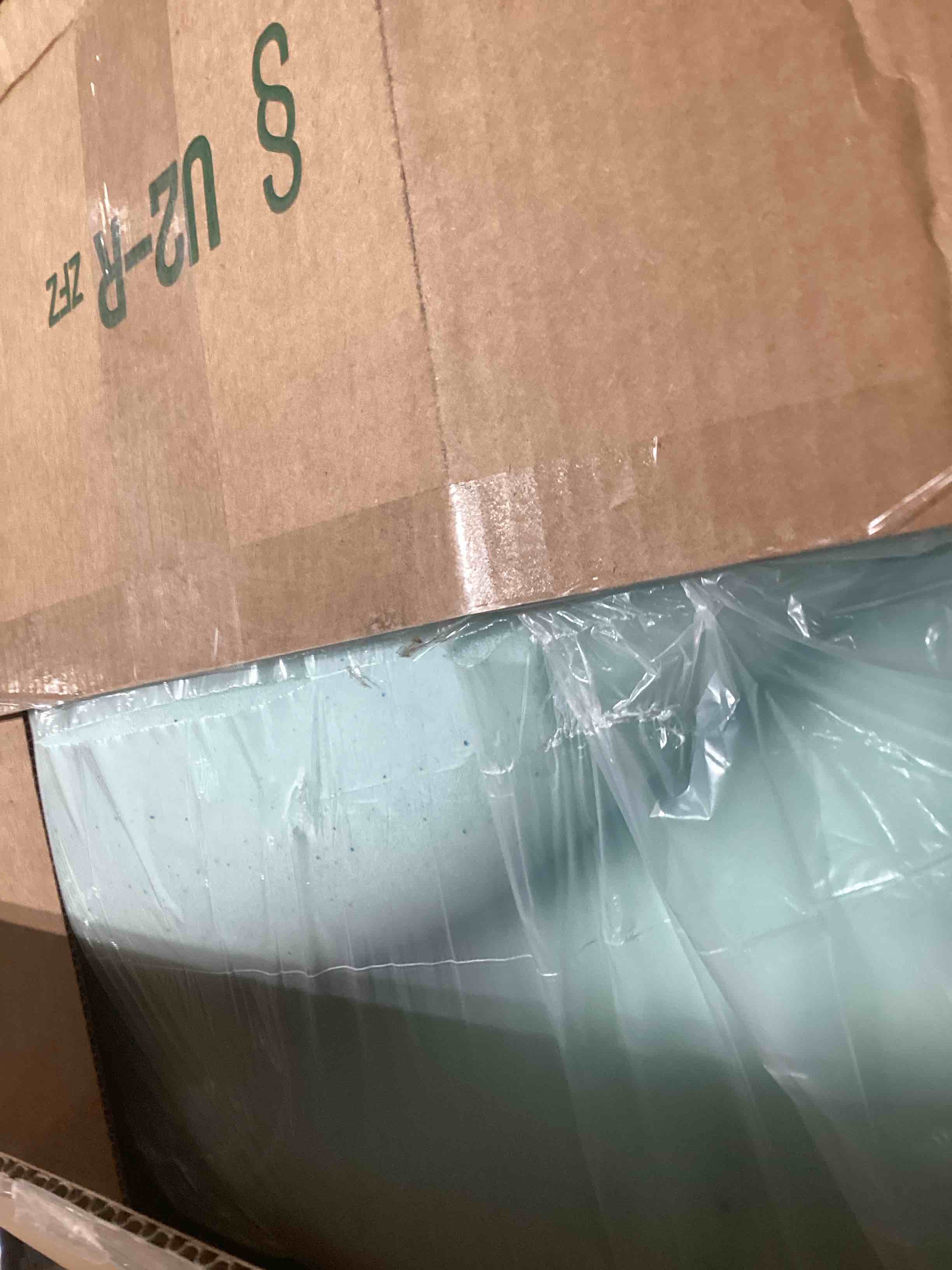 Condition photo showing As Is for Serta ThermaGel Cooling, Pressure-Relieving Memory Foam Mattress Topper, 2 Inch, Queen,Blue Blue Queen 79"x59"
