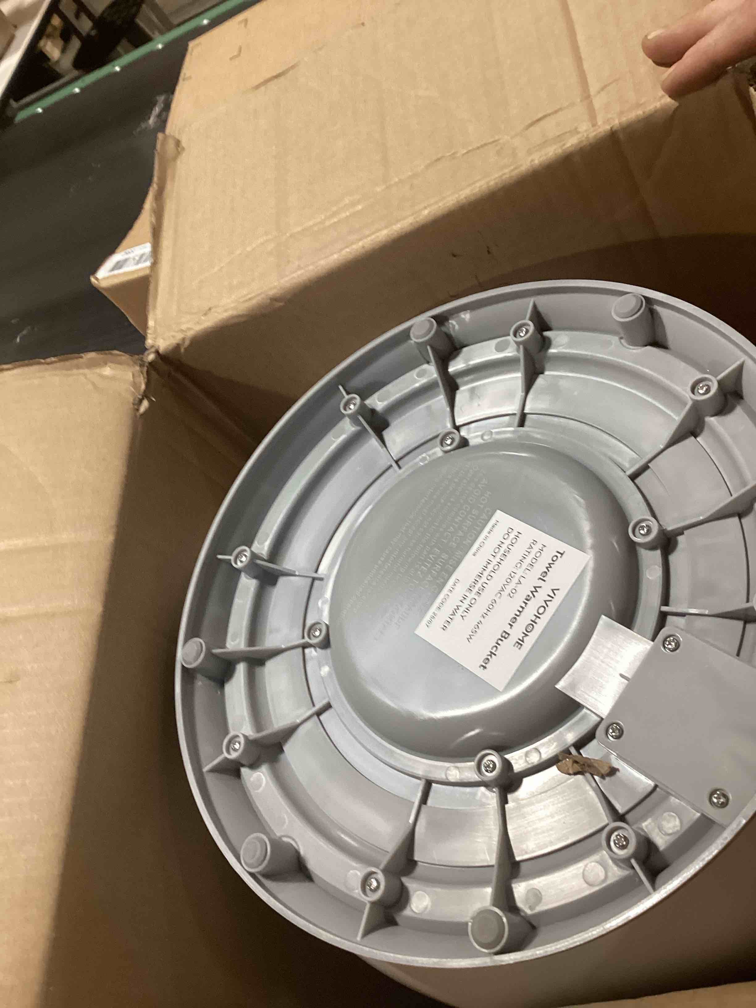 Condition photo showing As Is for VIVOHOME 20L Towel Warmer with LED Display, Large Towel Heater Bucket with 3 Timer and Temperature Settings, Up to 24h Delay Timer, Suitable for Oversized Towels, Blankets, Bathrobes