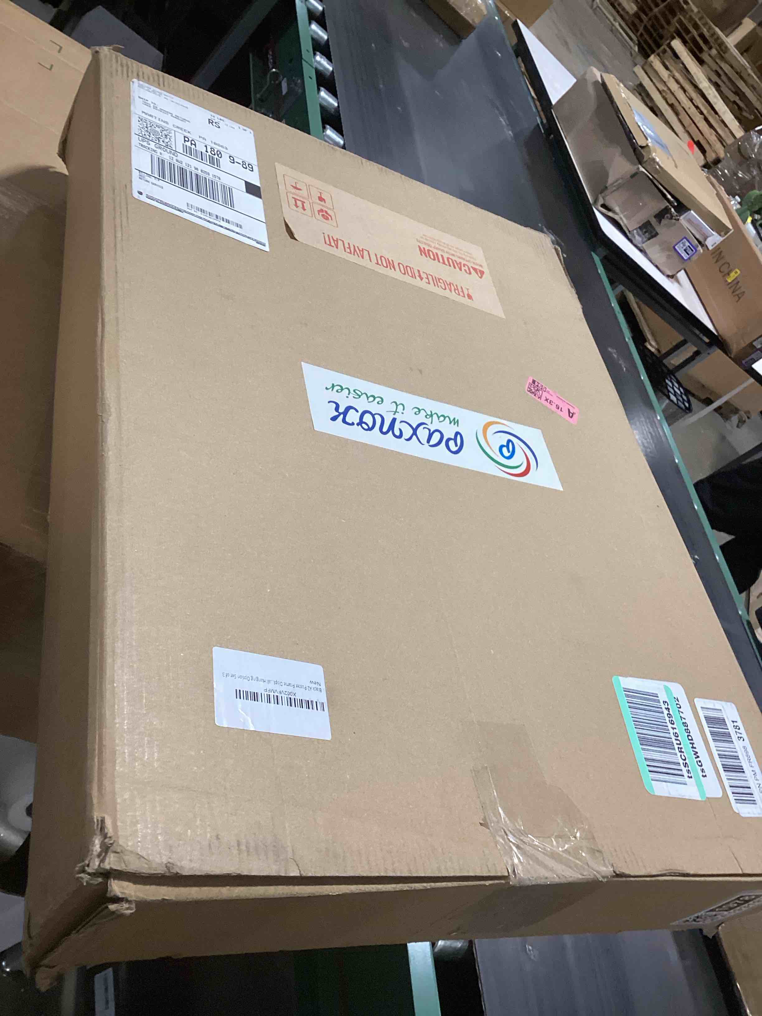 Condition photo showing As Is for Black A2 Poster Frame Display 16.5 x 23.4 inch Posters and Pictures - Horizontal and Vertical Wall Hanging Option Set of 3