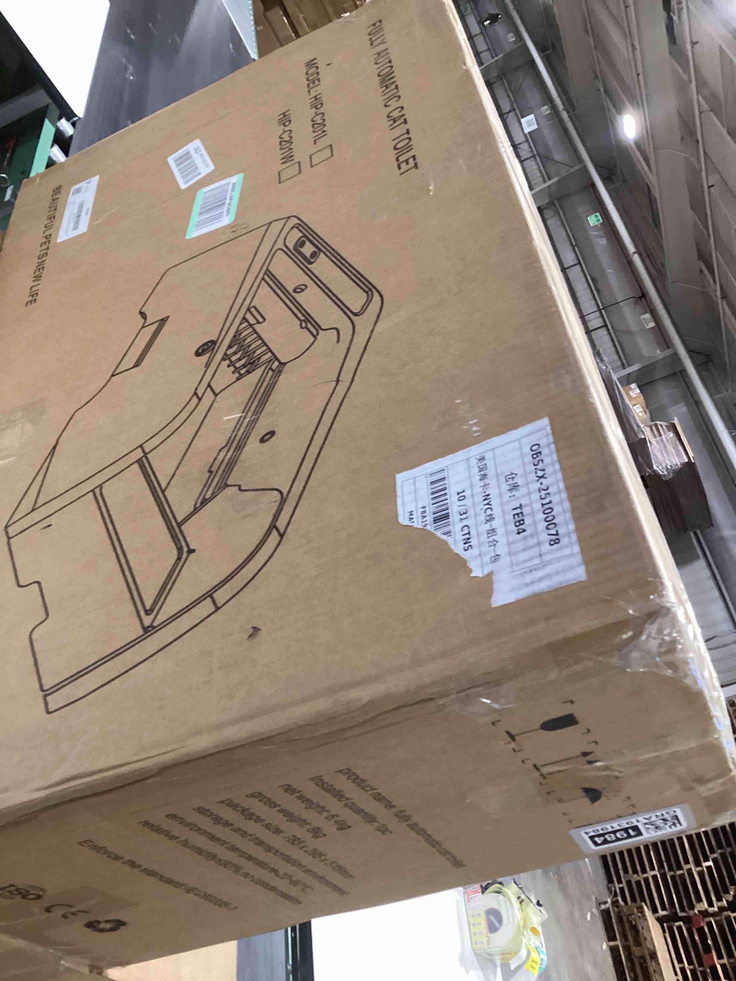 Condition photo showing As Is for Self Cleaning Litter Box, Upgraded Automatic Cat Litter Box Self Cleaning with APP Control, Large Open Design for Single/Multiple Cats, Anti Pinch and Odorless without canopy