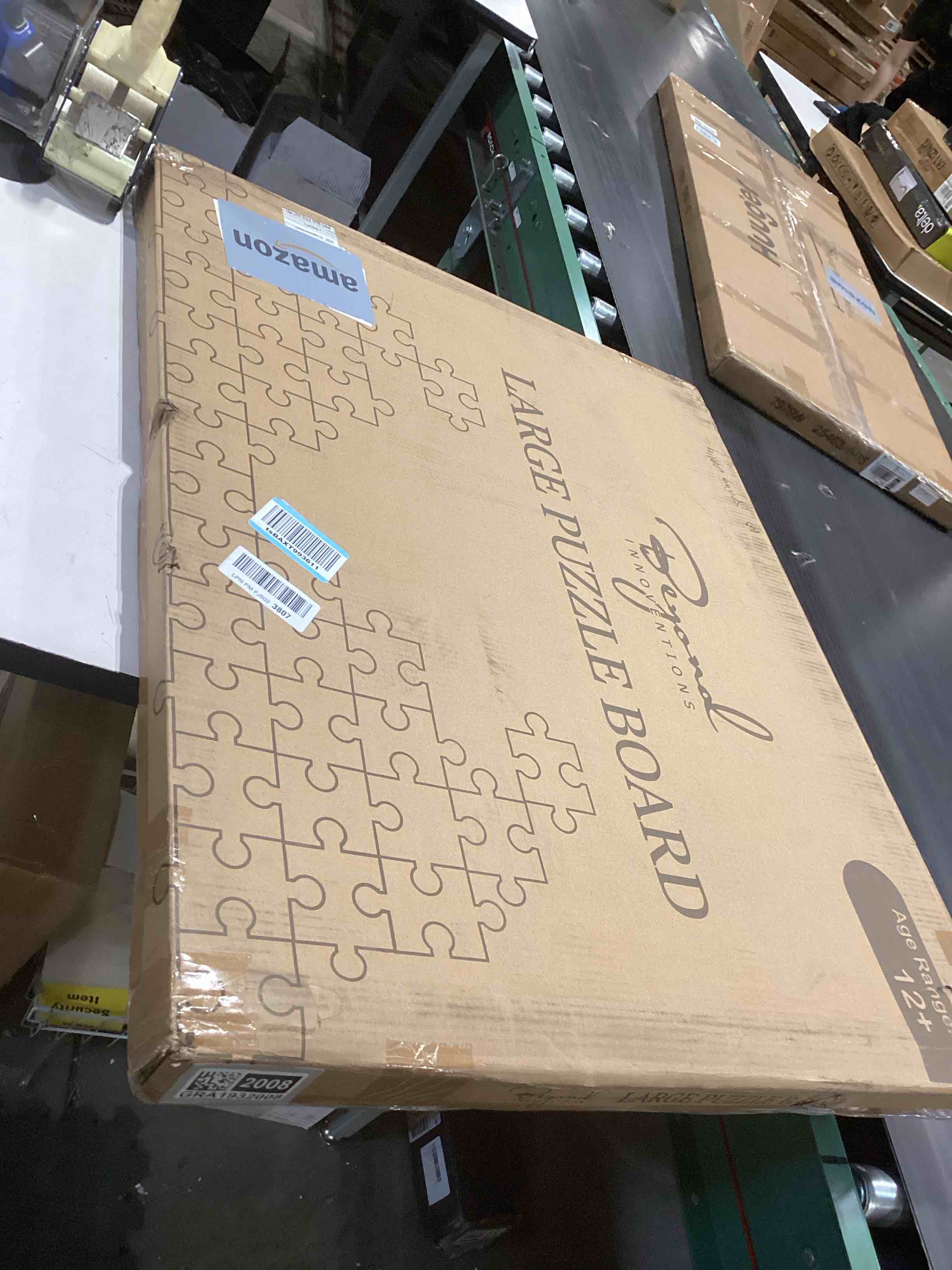 Condition photo showing As Is for 1500 Piece Wooden Jigsaw Puzzle Board - 6 Drawers, Preassembled Rotating Puzzle Table | 35” X 28” Jigsaw Puzzle Board | Puzzle Cover Included - Portable Tables for Adults and Kids