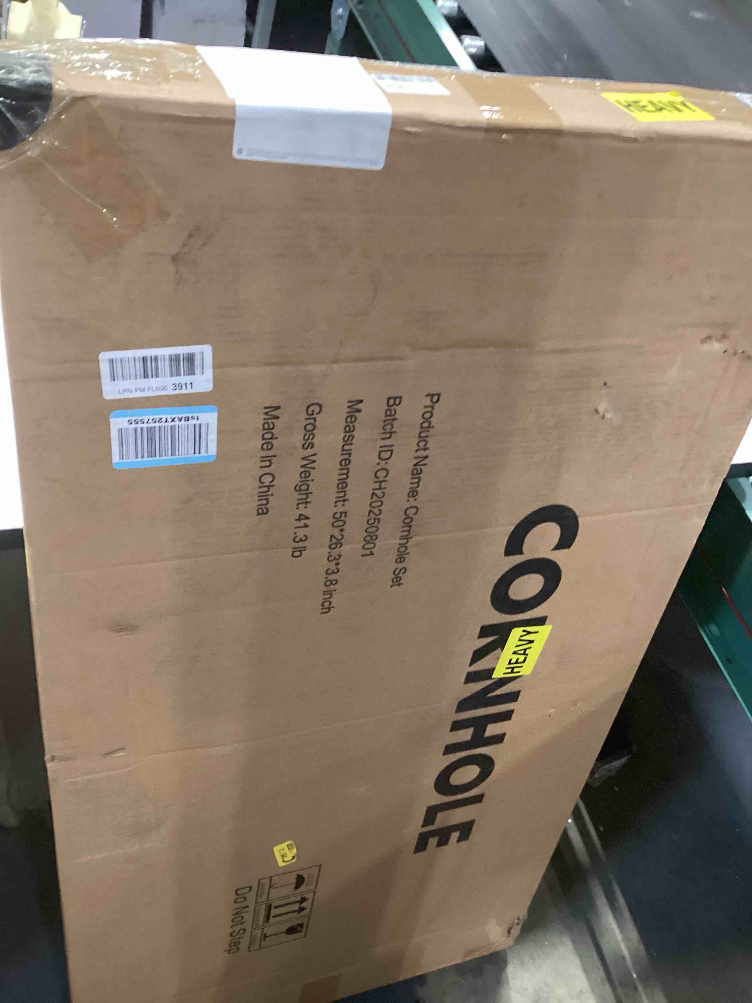 Condition photo showing item condition for Cornhole Set, Tailgate/Regulation Size Cornhole Boards with 8 Bean Bags and Carrying Case, 3x2/4x2 Corn Hole Outdoor Game Toss Board for Adults Outside Activities