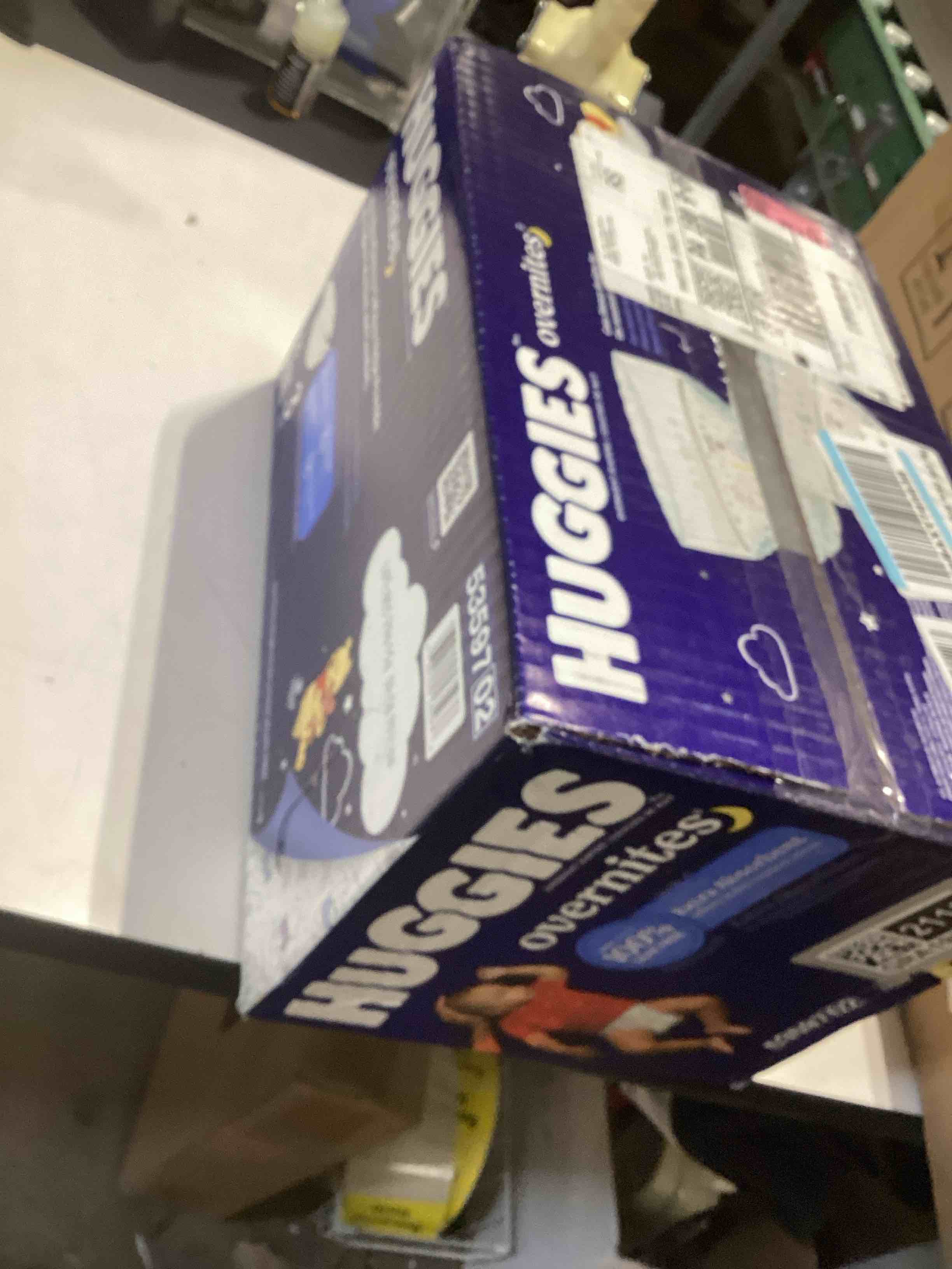 Condition photo showing New/Like New for Huggies Overnites Size 3 Overnight Diapers (16-28 lbs), 66 Ct, Packaging May Vary Size 3 66