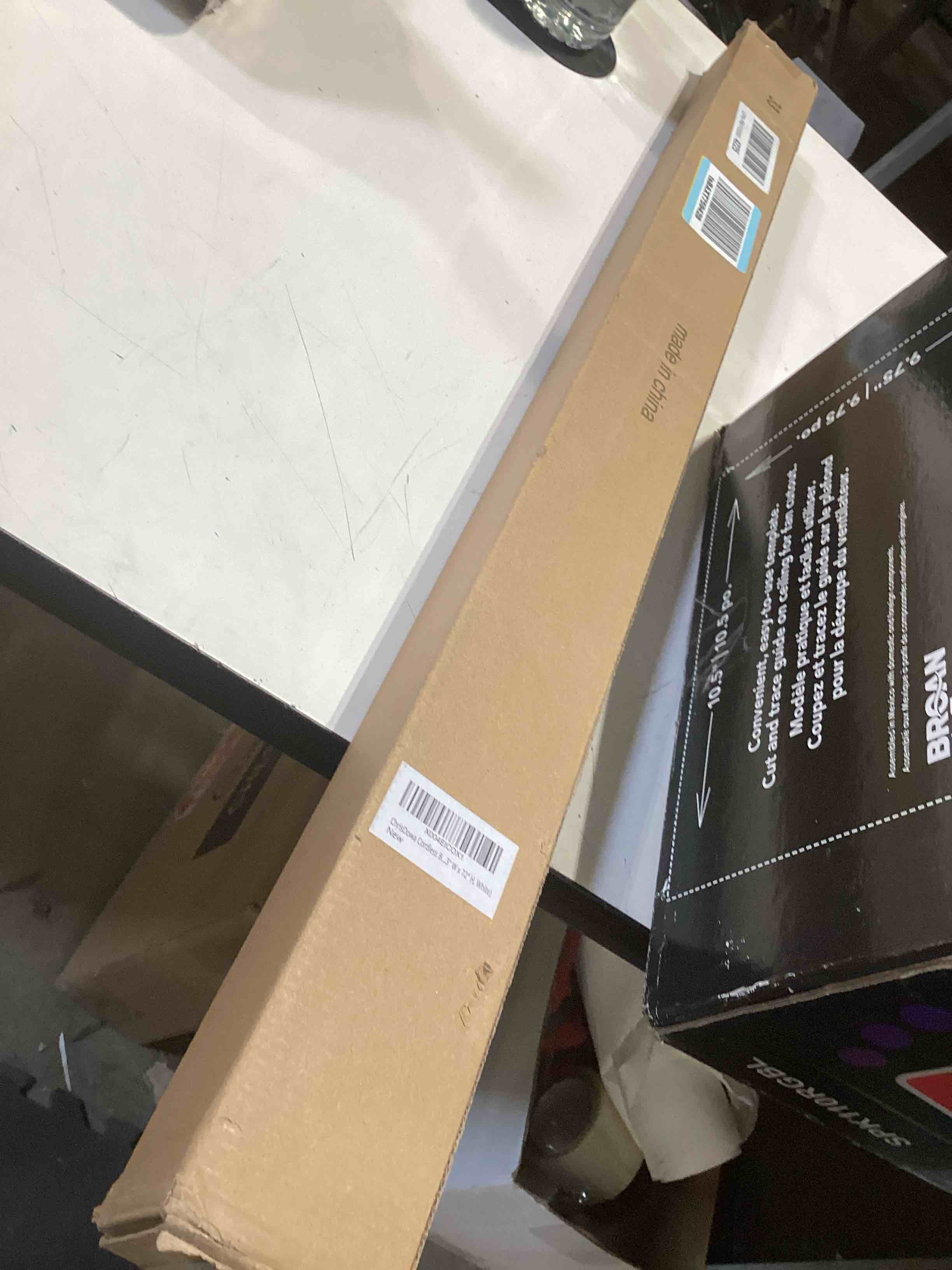 Condition photo showing Good Condition for ChrisDowa Cordless Blackout Roller Shades for Windows, Thermal Insulated UV Protection Pull Down Shades, Total Blackout Window Blinds for Home, Office, Bedroom, Door (33" W x 72" H, White) 33"W x 72"H White