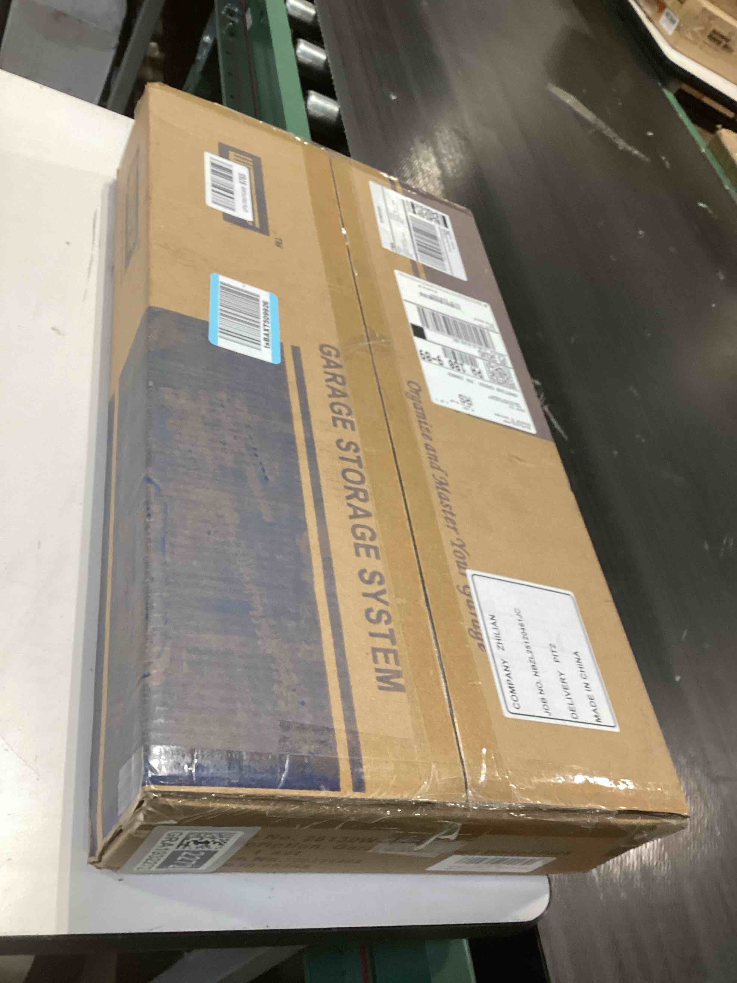 Condition photo showing Good Condition for Wallmaster Heavy Duty Garage Wall Shelving 2 Pack 23.6"x11.8" Metal Wire Shelves Wall Mount Mesh Storage Rack for Garage, Office, Basement and Kithcen, max Load 65 lbs (White) White 2pack