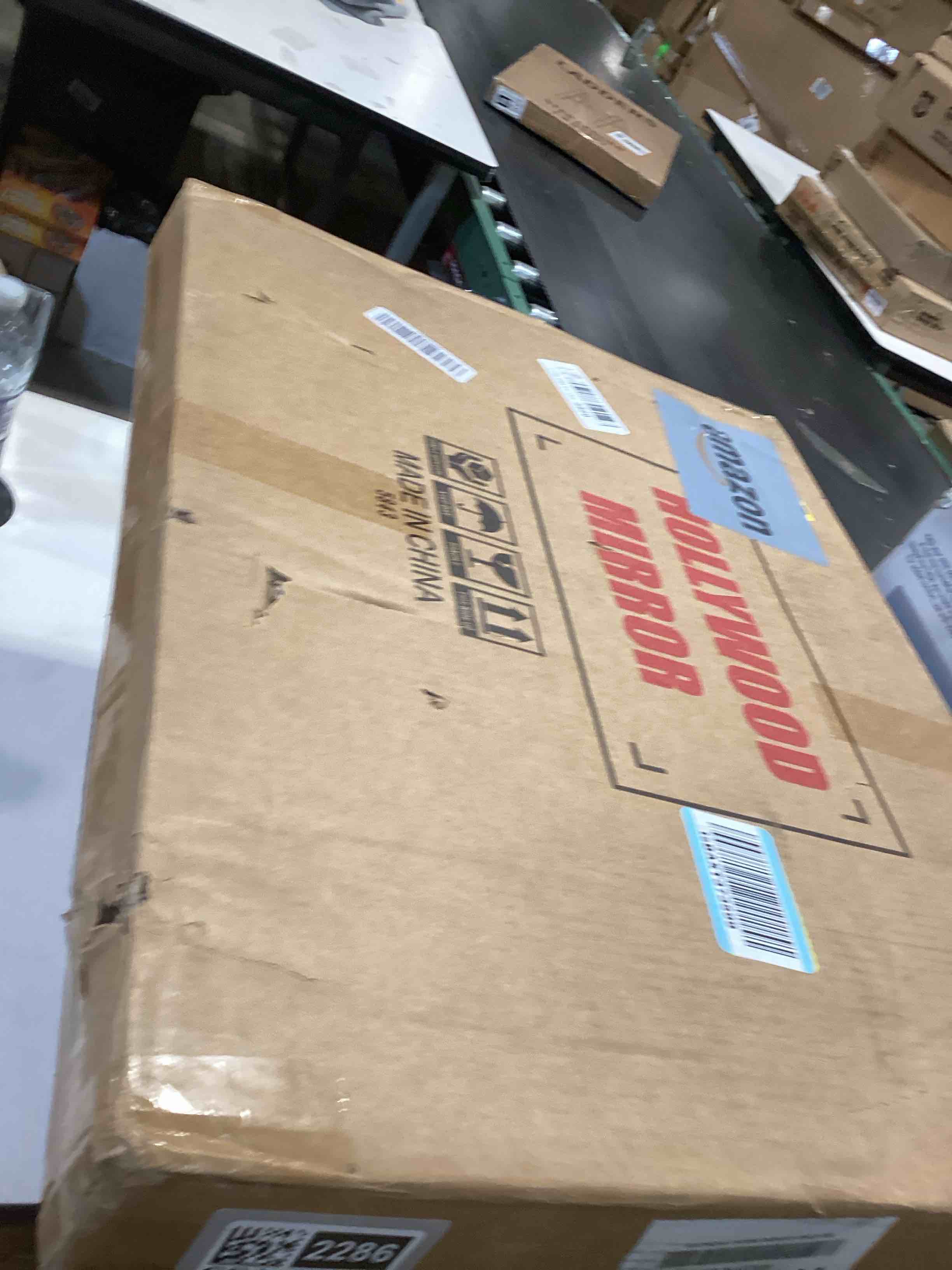 Condition photo showing Good Condition for Vanity Mirror with Lights Lighted Makeup Mirror with 15 Dimmable LED Bulbs,3 Color Lighting Modes,USB Charging Port Touch Control,Sturdy Metal Frame Design 24x18 Inch,White White 22.8"L x 18"W