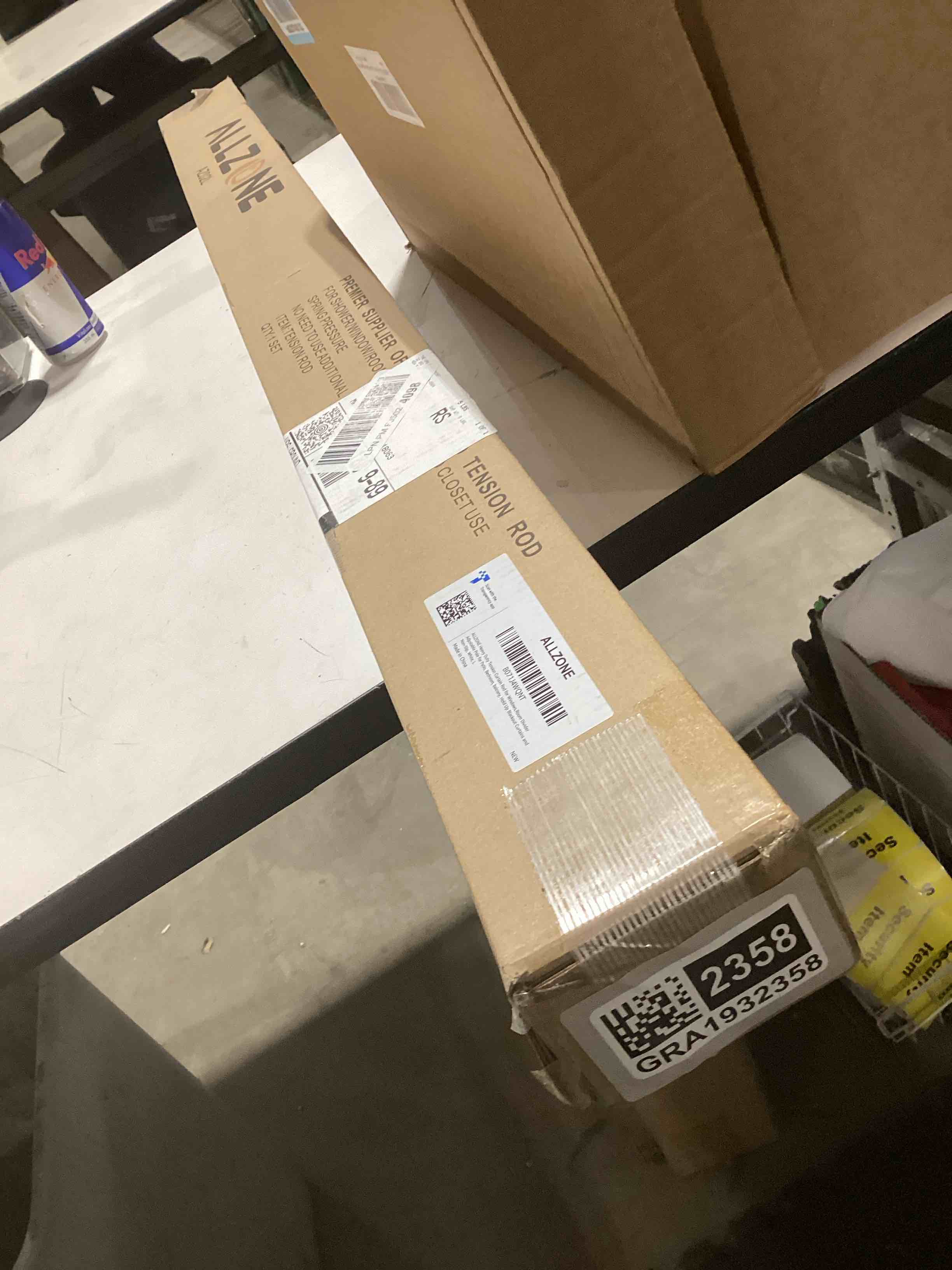 Condition photo showing Good Condition for ALLZONE Tension Curtain Rod for Window, 83-123 Inches, Heavy Duty Curtain Rods No Drilling, Non-Slip Bathroom Shower Tension Rod, Renter Friendly, Adjustable, Spring Loaded, Extra Long, White White 83-123 Inches