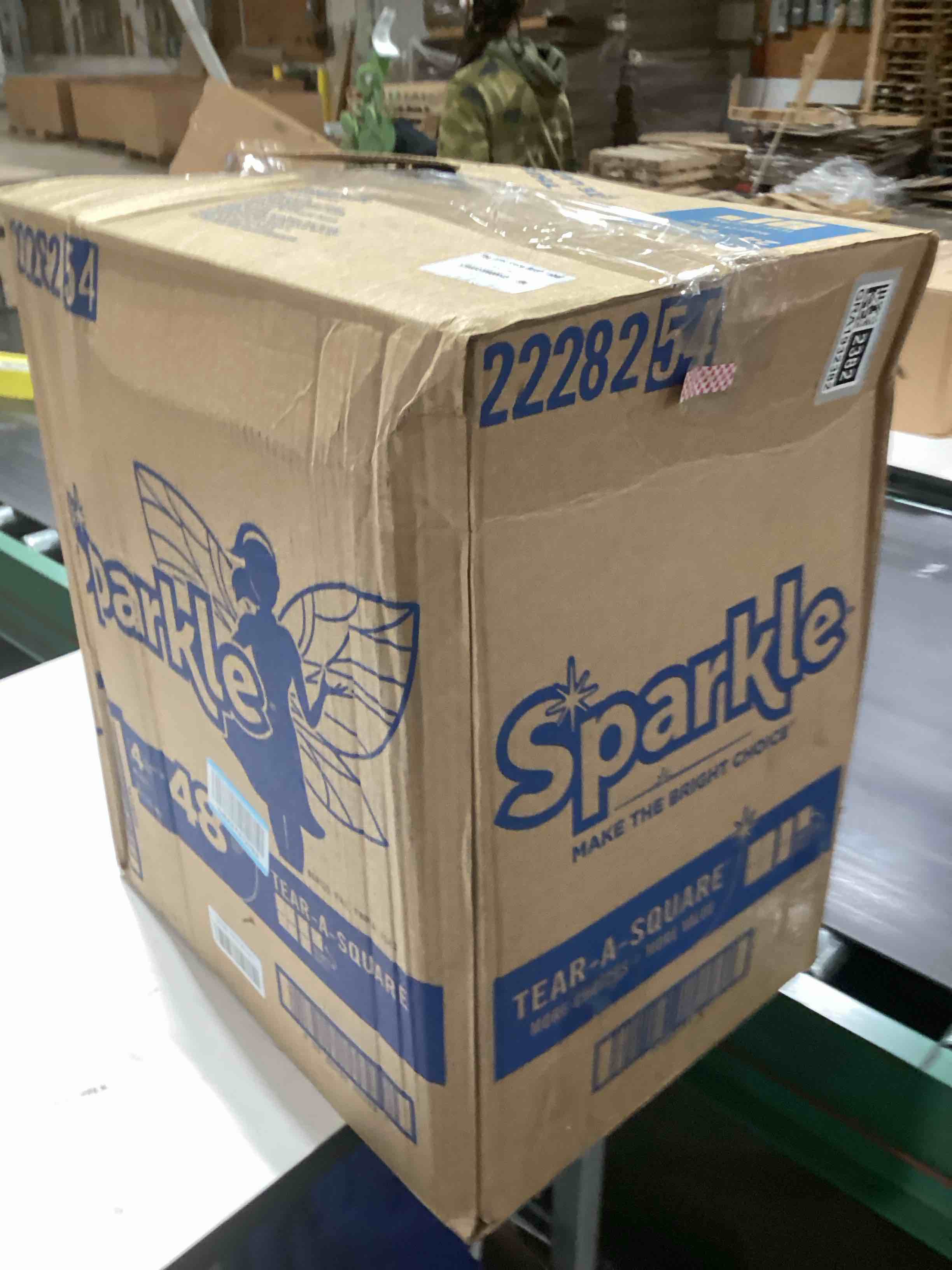 Condition photo showing As Is for Holawakaka Gold Metallic Marble Comforter Set King Size Foil Print Glitter Bedding Sets,Black/Gold,King