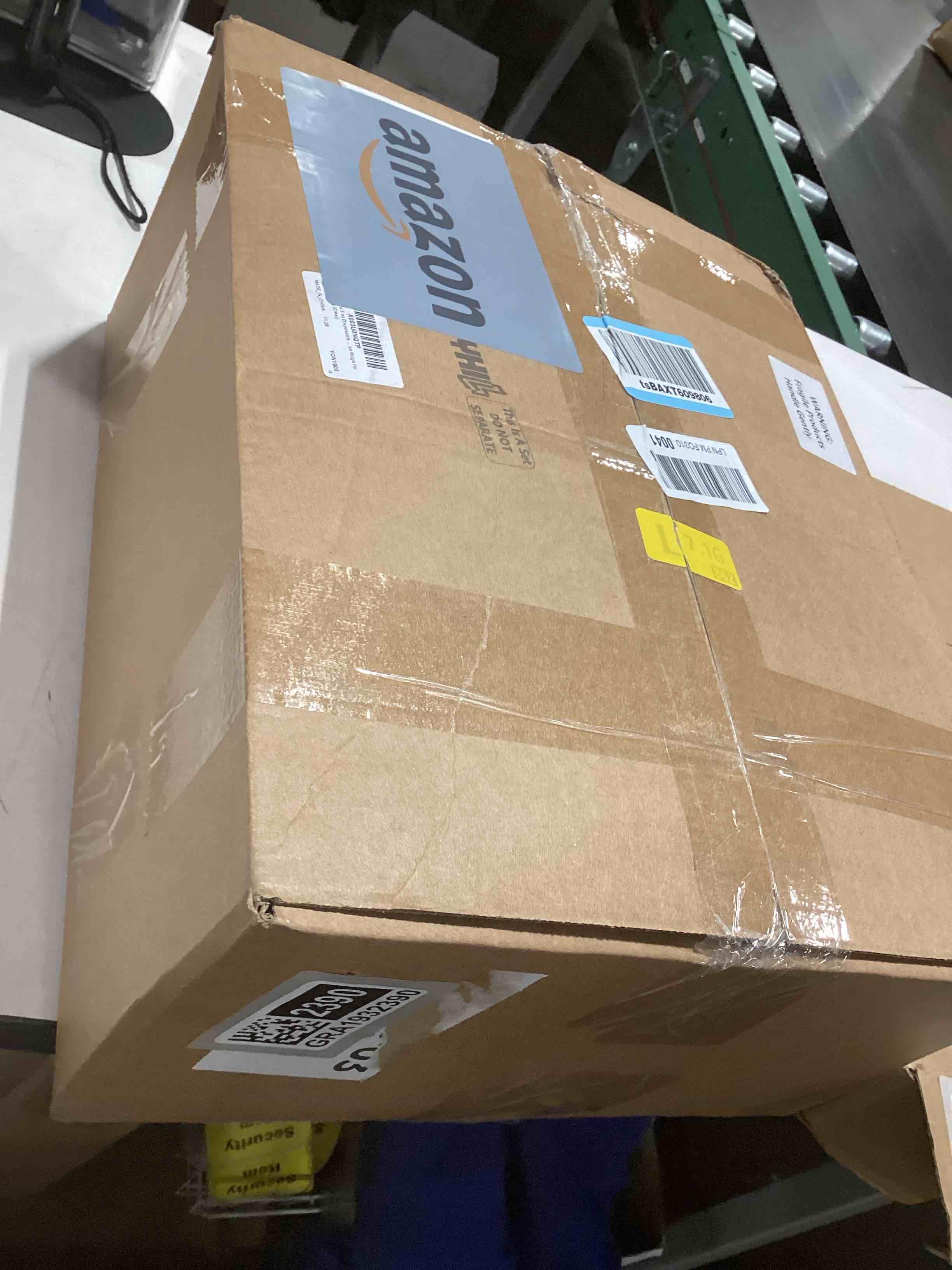 Condition photo showing As Is for Amyhill 100 Pcs 5 oz Disposable Tea Cups Bulk Mini Plastic Tea Cup Bulk with Handle Hard Coffee Mug Reusable Square Espresso Mugs for Party Wedding (Clear) Clear 100