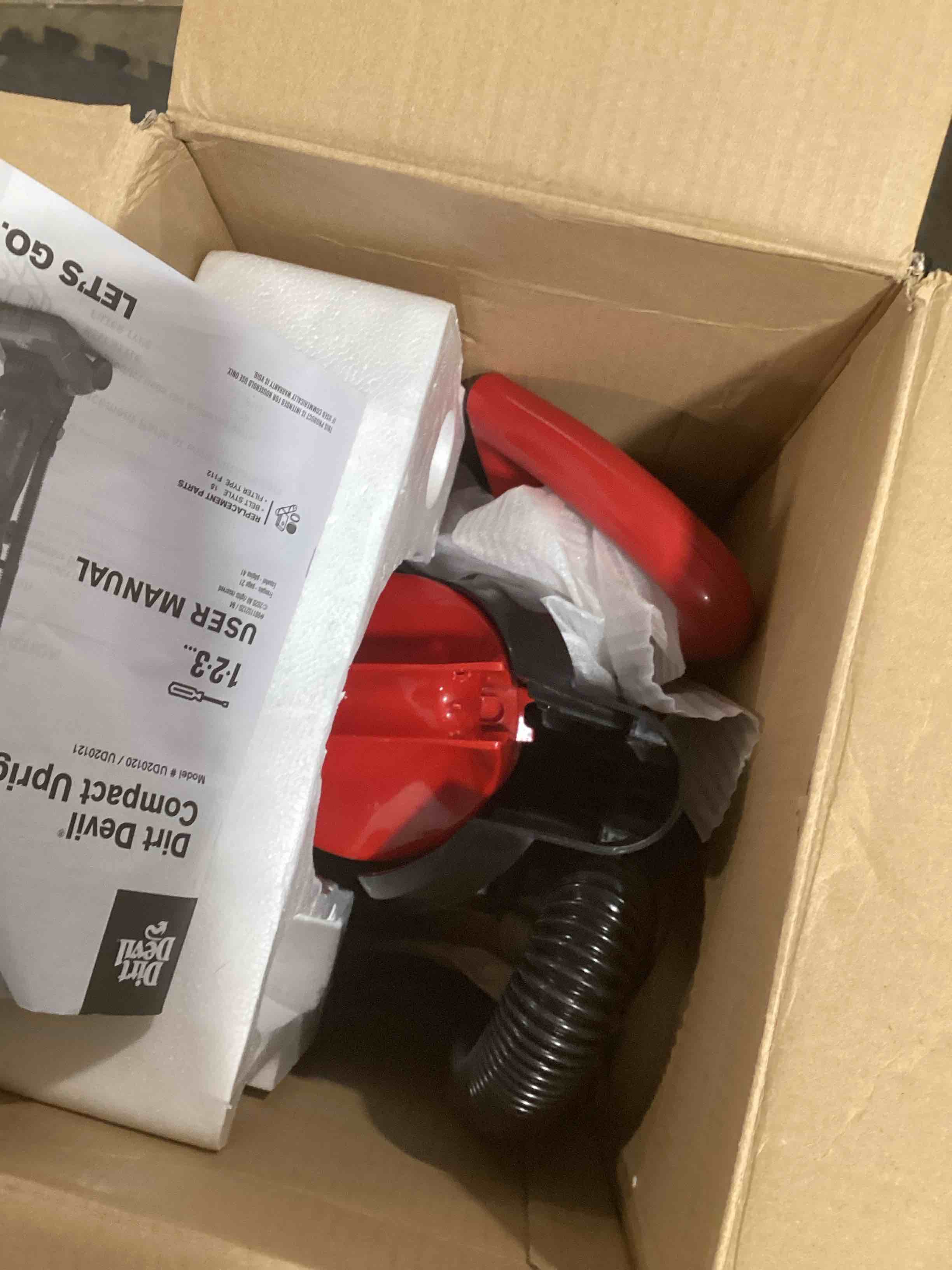 Condition photo showing As Is for Dirt Devil Endura Lite Upright Bagless Vacuum Cleaner for Carpet and Hard Floor, Powerful, Lightweight, Corded Vacuum Cleaners for Home Use