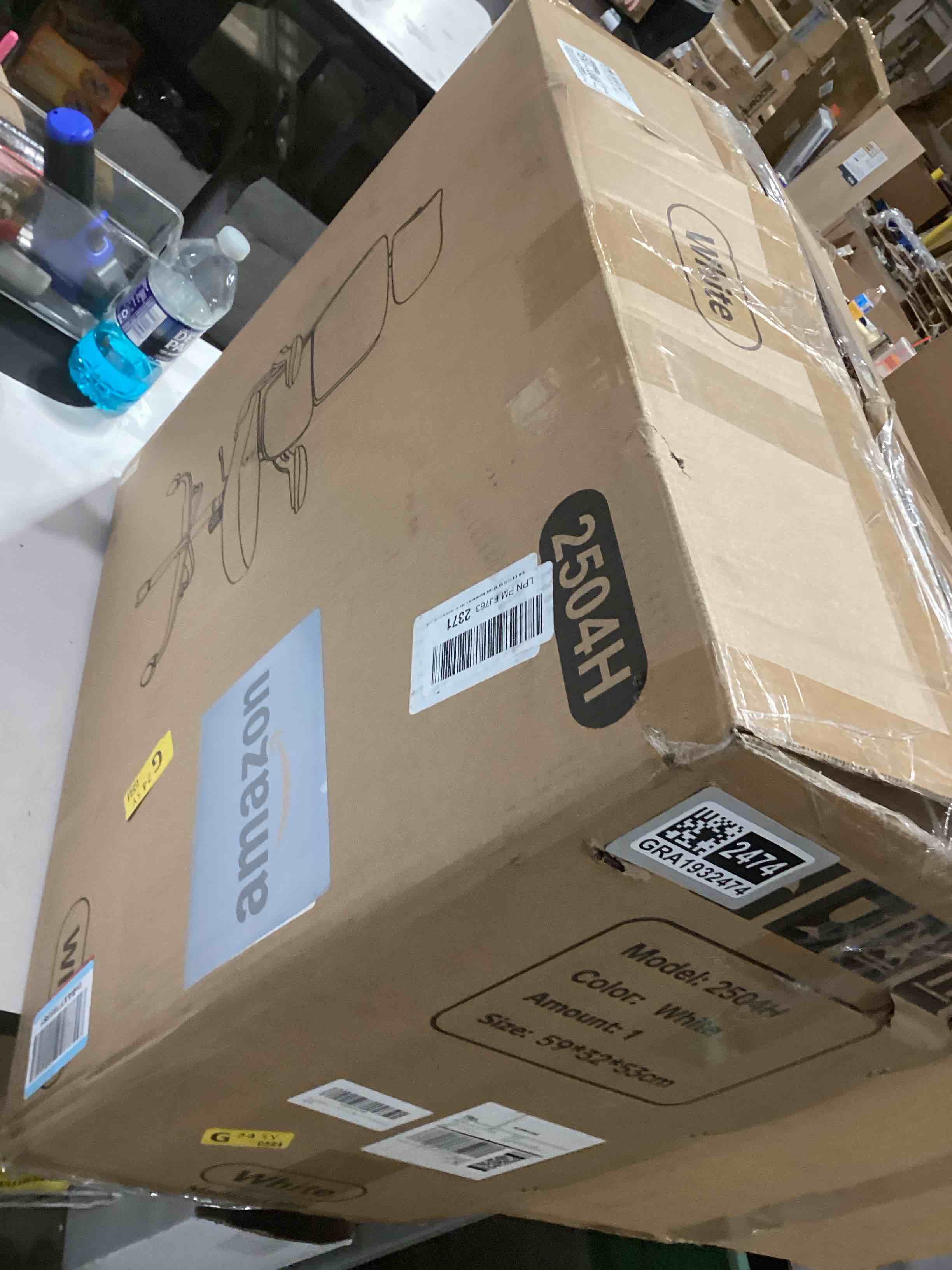 Condition photo showing As Is for Ergonomic Office Chair, Mesh Desk Chair with Lumbar Support, High Back Home Office Chair with Adjustable Headrest and Flip-Up Arms, Comfortable Computer Chair, Thick Cushion, 300 LBS, White White 1 Pack