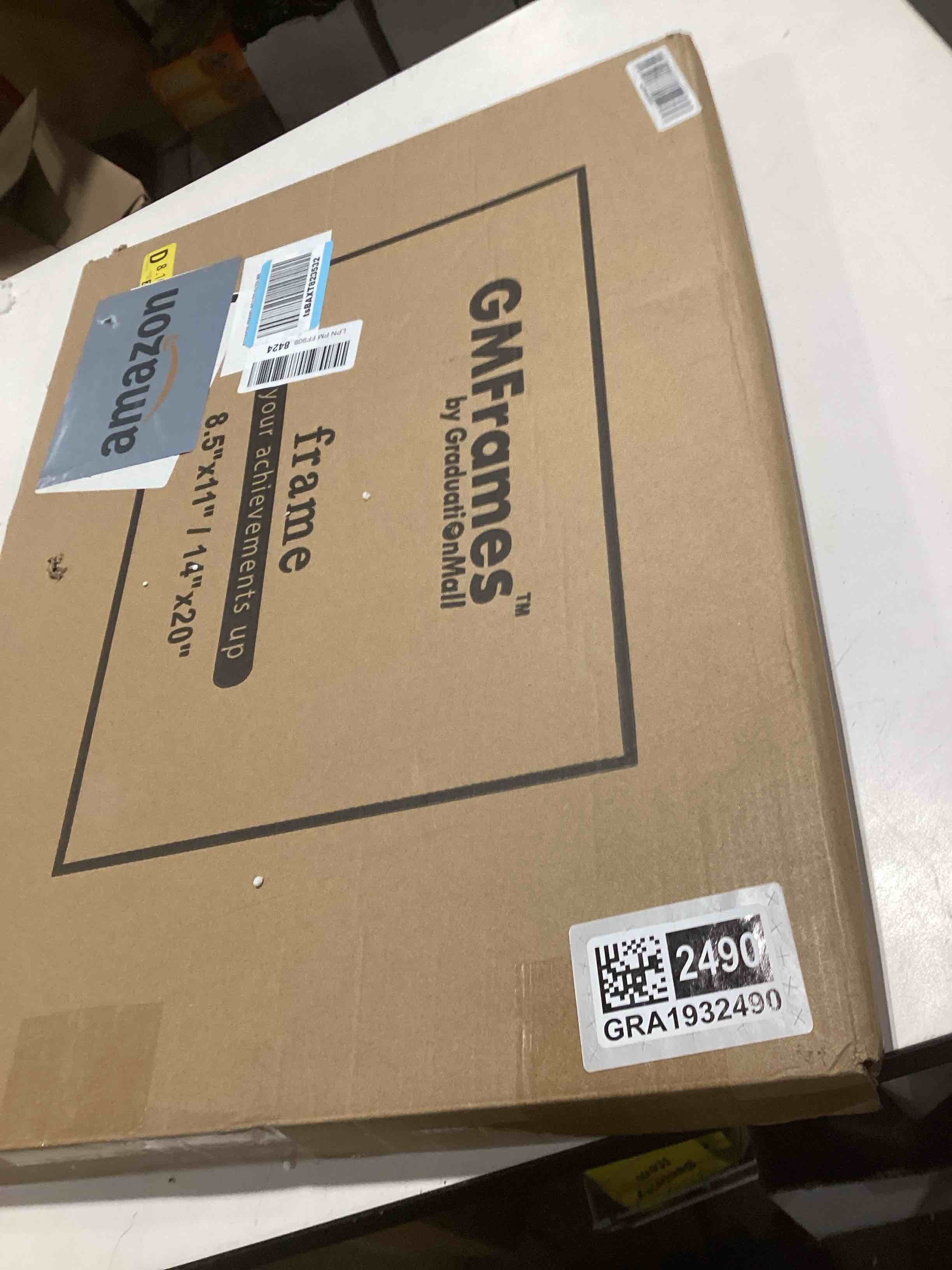 Condition photo showing Good Condition for GraduationMall Double 8.5x11 Diploma Frame,Solid Wood & Tempered Glass,Black Finish with Gold Trim,Black & Gold Mat Black With Gold Trim Double 8.5x11