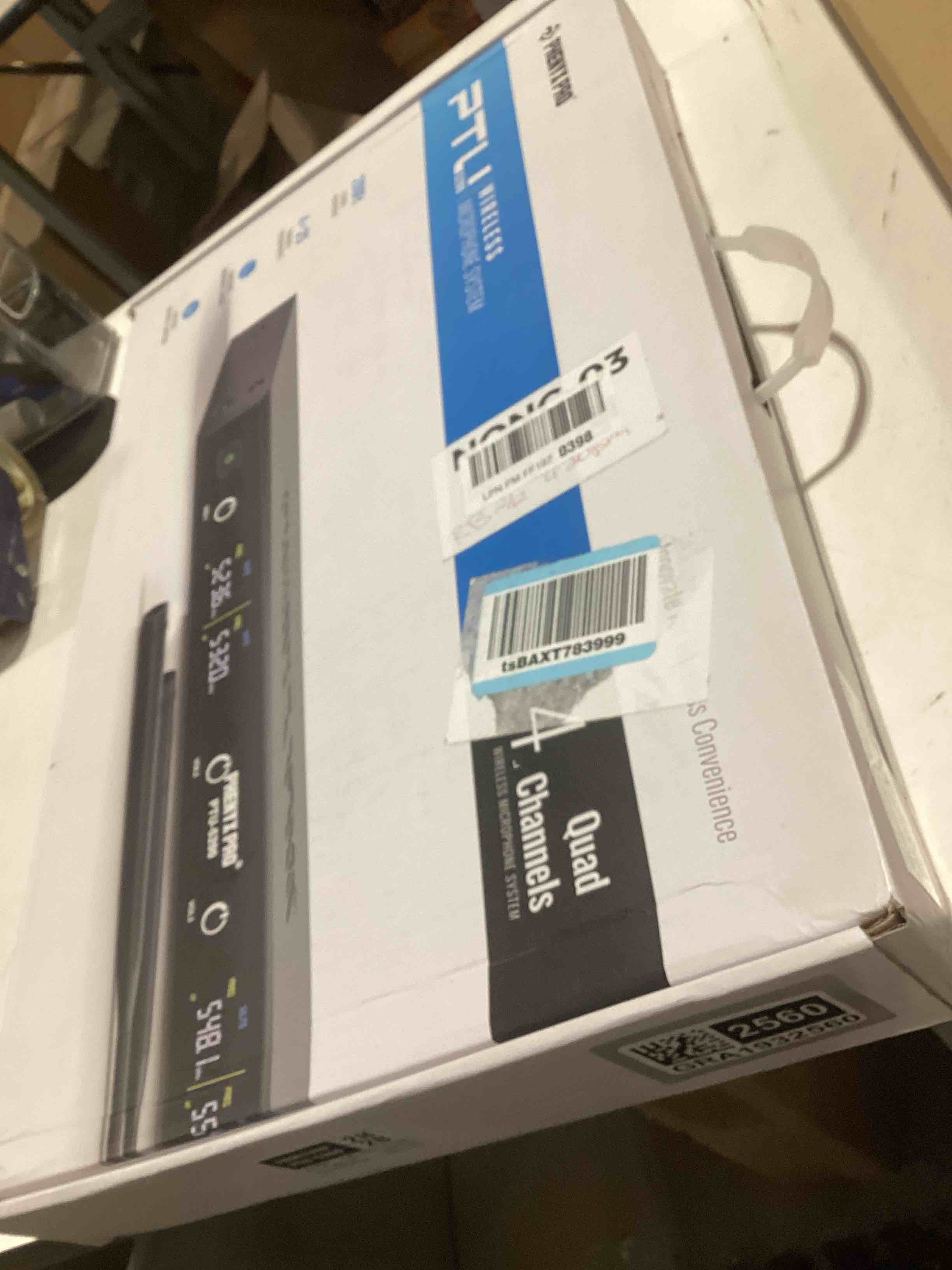 Condition photo showing As Is for Phenyx Pro Wireless Microphone System, 4-Channel Wireless Mic Set with Handheld/Bodypack/Headset/Lapel Mics, Cordless Microphone for Singing, Karaoke, Church (PTU-5200-2H2B)