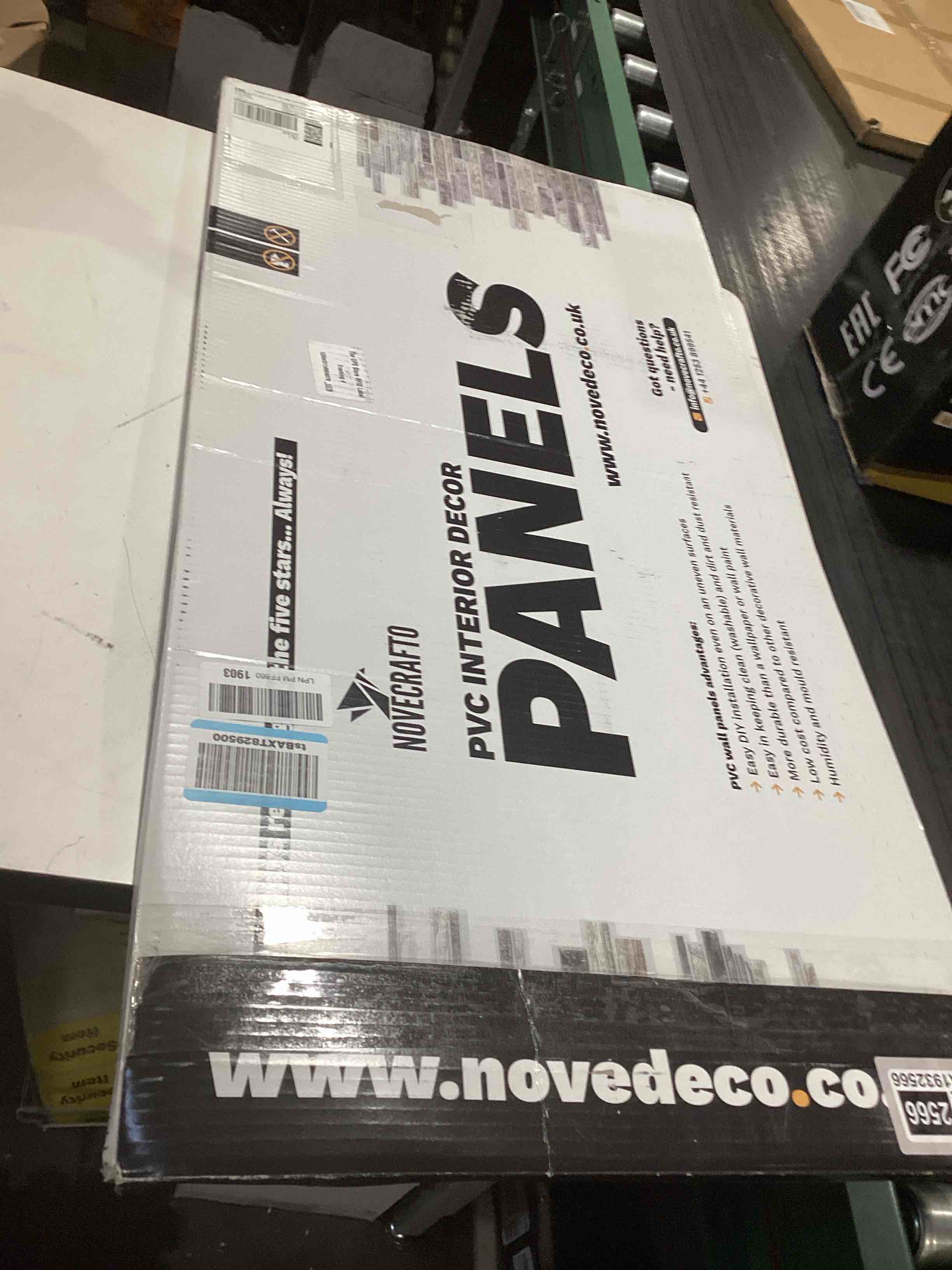 Condition photo showing As Is for 3D Artificial Stone Wall Panels 37.8’’x18.9’’ - 10 Sheets, Covers 4.6 sqm / 49.6 sq ft - Decorative PVC Slate Wall Panels for Cladding - Kitchen, Living Room, Bedroom, Office - Natural Grey Rock Stone