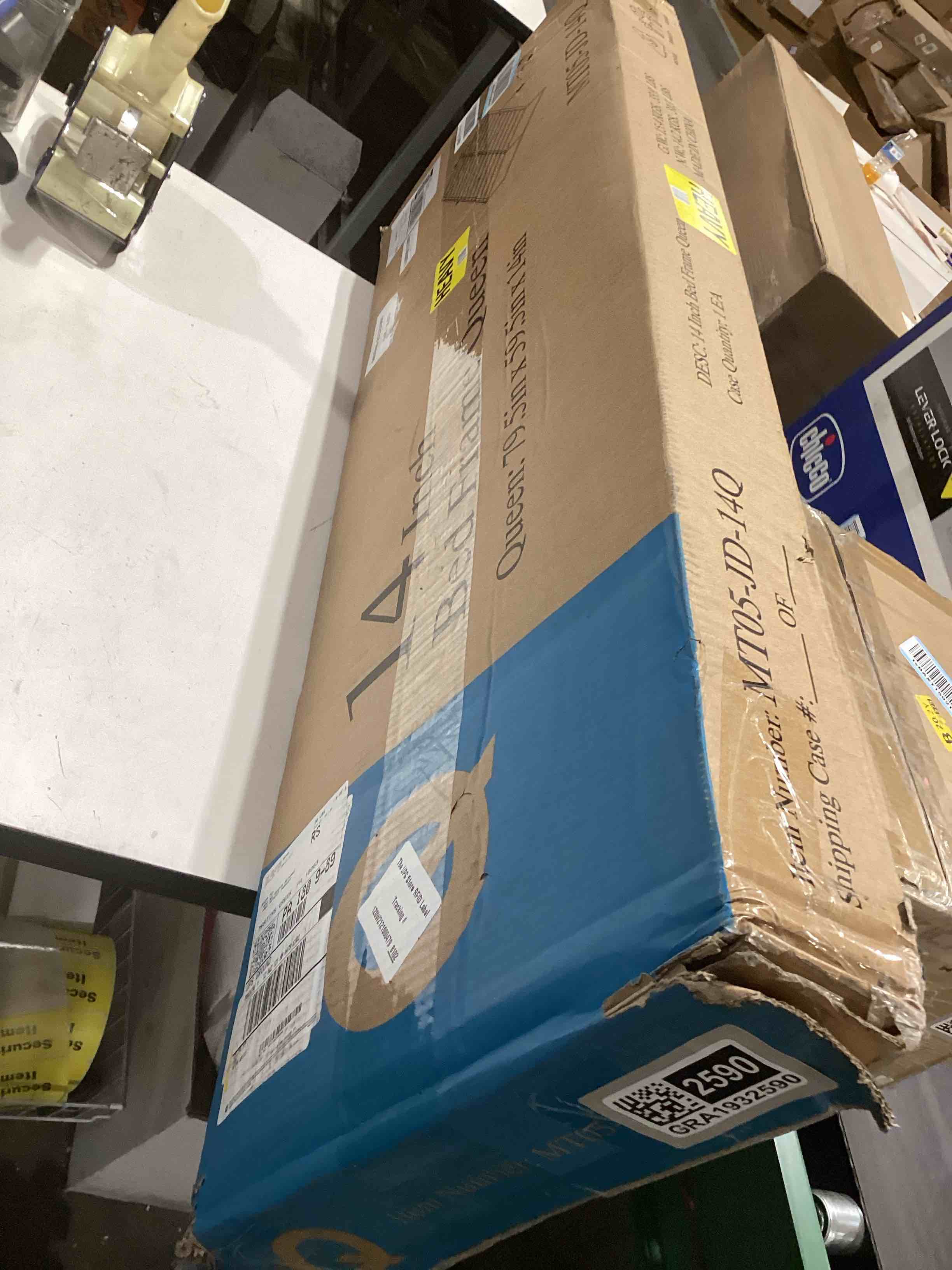 Condition photo showing Good Condition for 14 Inch Queen Bed Frame,3500 lbs Heavy Duty Metal Platform, Steel Slats Support/No Box Spring Needed/Noise Free/Non-Slip/Easy Assembly Queen 14 inch