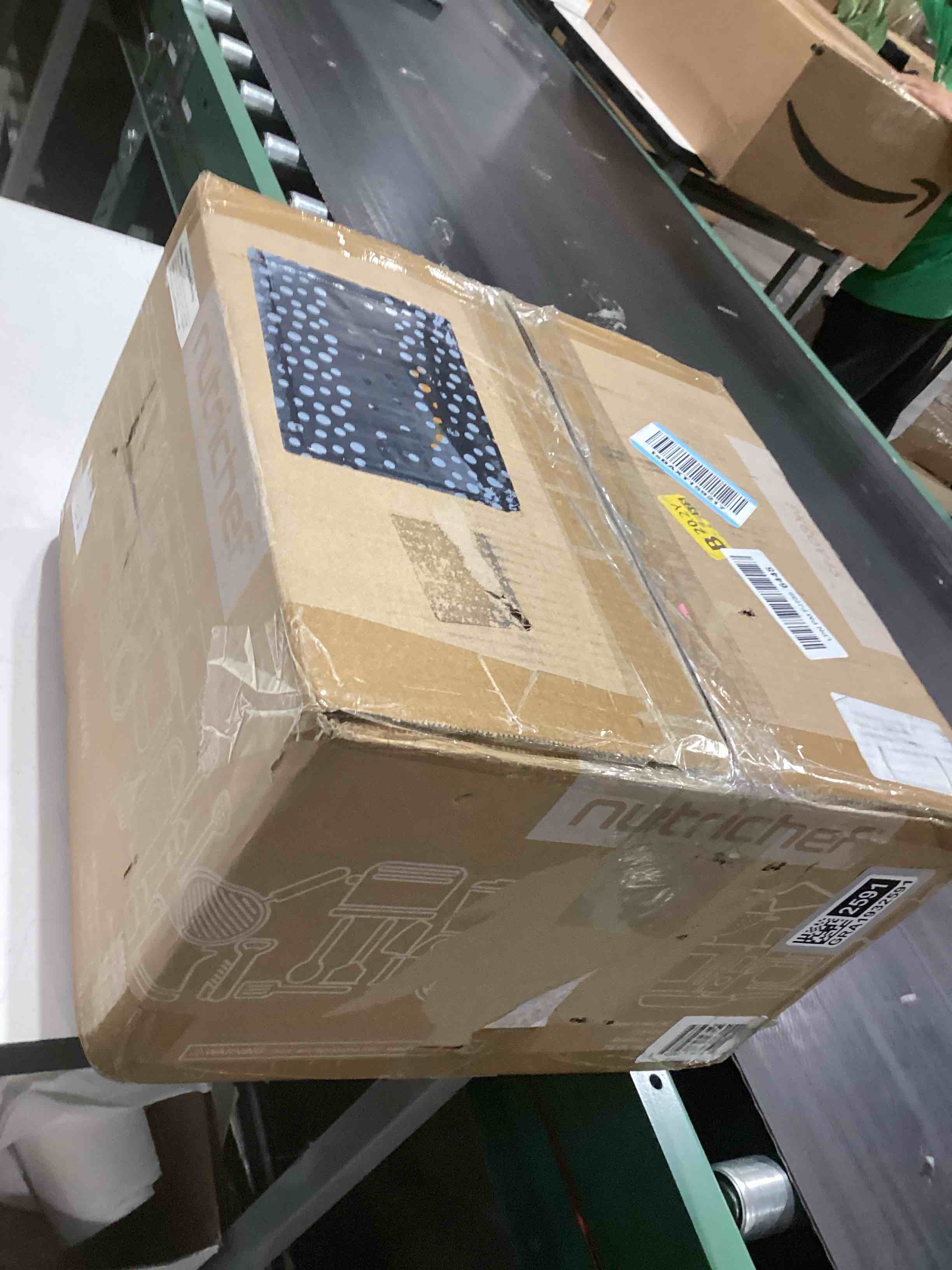 Condition photo showing Good Condition for Nutrichef 18 Quart Convection Countertop Air Fryer - See through Glass for Best Cooking Results - Air Fryer, Roaster, Bake, Grill, Steam & Roast - Includes Glass Bowl, Broil Rack & Toasting Rack