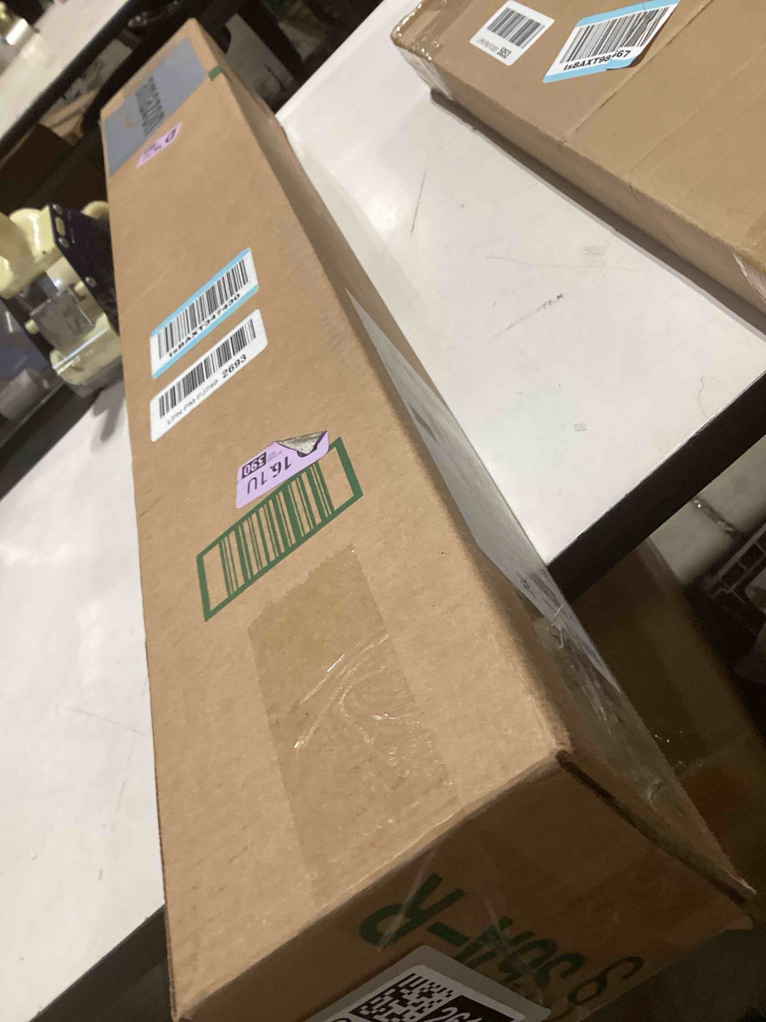 Condition photo showing Good Condition for AOSKY Cordless Roller Shades Blackout Blinds for Windows Room Darkening Rolled Up Shades with Spring System, UV Protection Window Shades Door Blinds for Home and Office (30" W x 72" H, White) 30"W x 72"H White