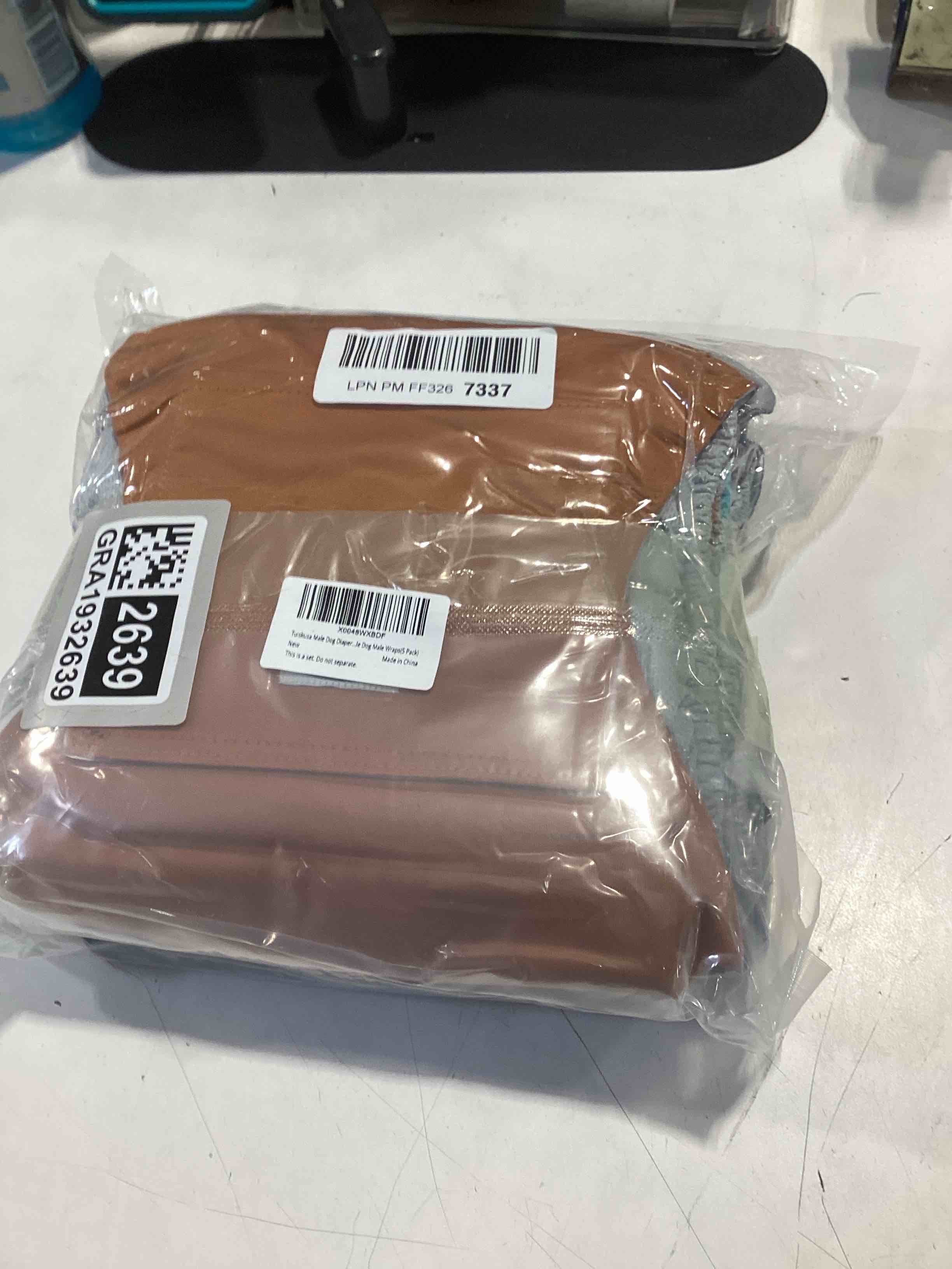 Condition photo showing Good Condition for Male Dog Diapers, High Absorbing Dog Belly Bands for Male Dogs, Washable Reusable Dog Male Wraps(5 Pack) Solid Color 5-Pack Large