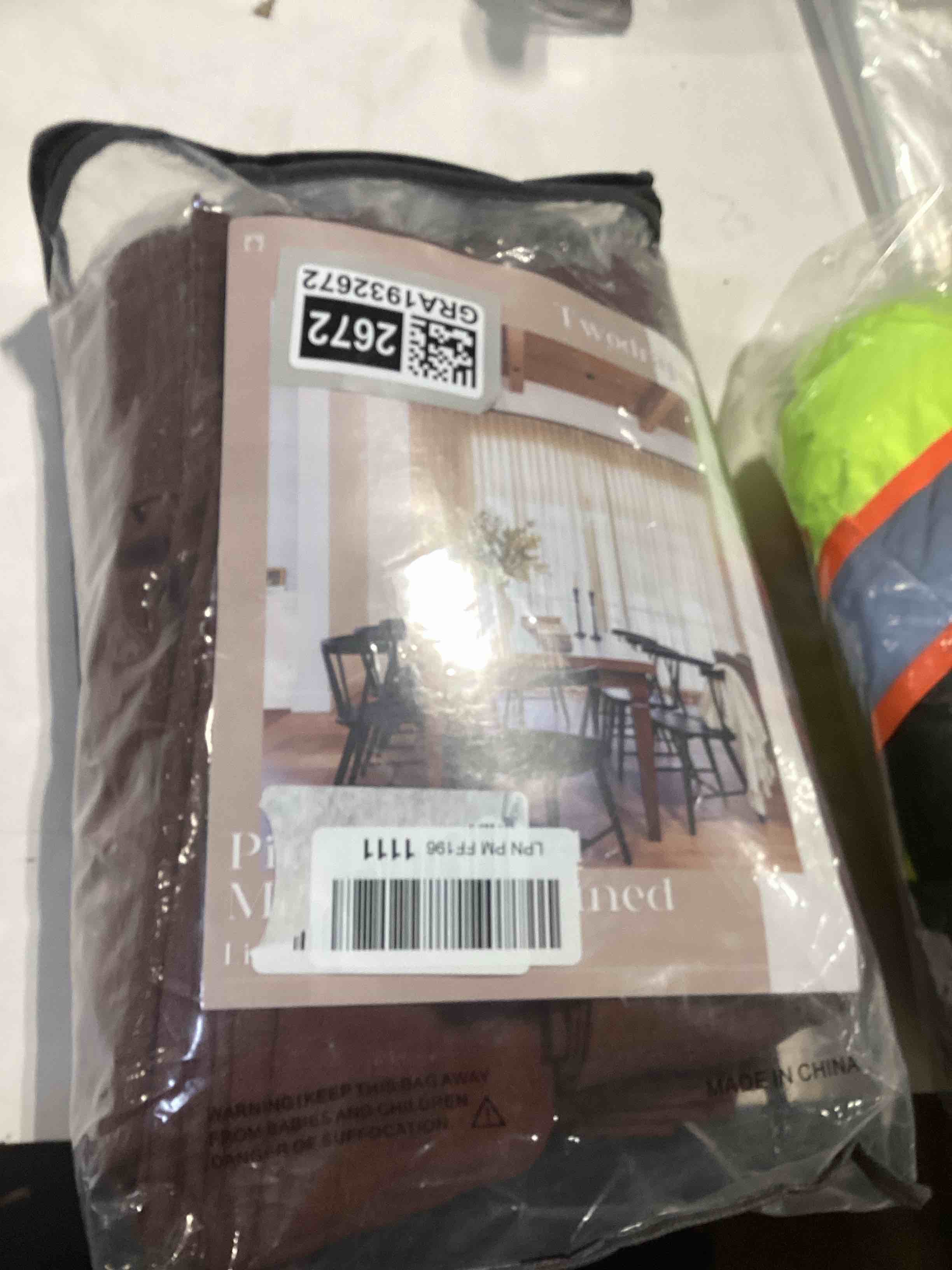 Condition photo showing Good Condition for Brown Red Linen Pinch Pleated Curtains 102 Inches Long for Living Room Pleated Drapes Hooks Back Tab Thick Linen Textured Boho Farmhouse Country Terracotta Maroon 102 Inch Curtain for Dining Bedroom Chestnut Brown 40"W x 102"L (Pack of 2)