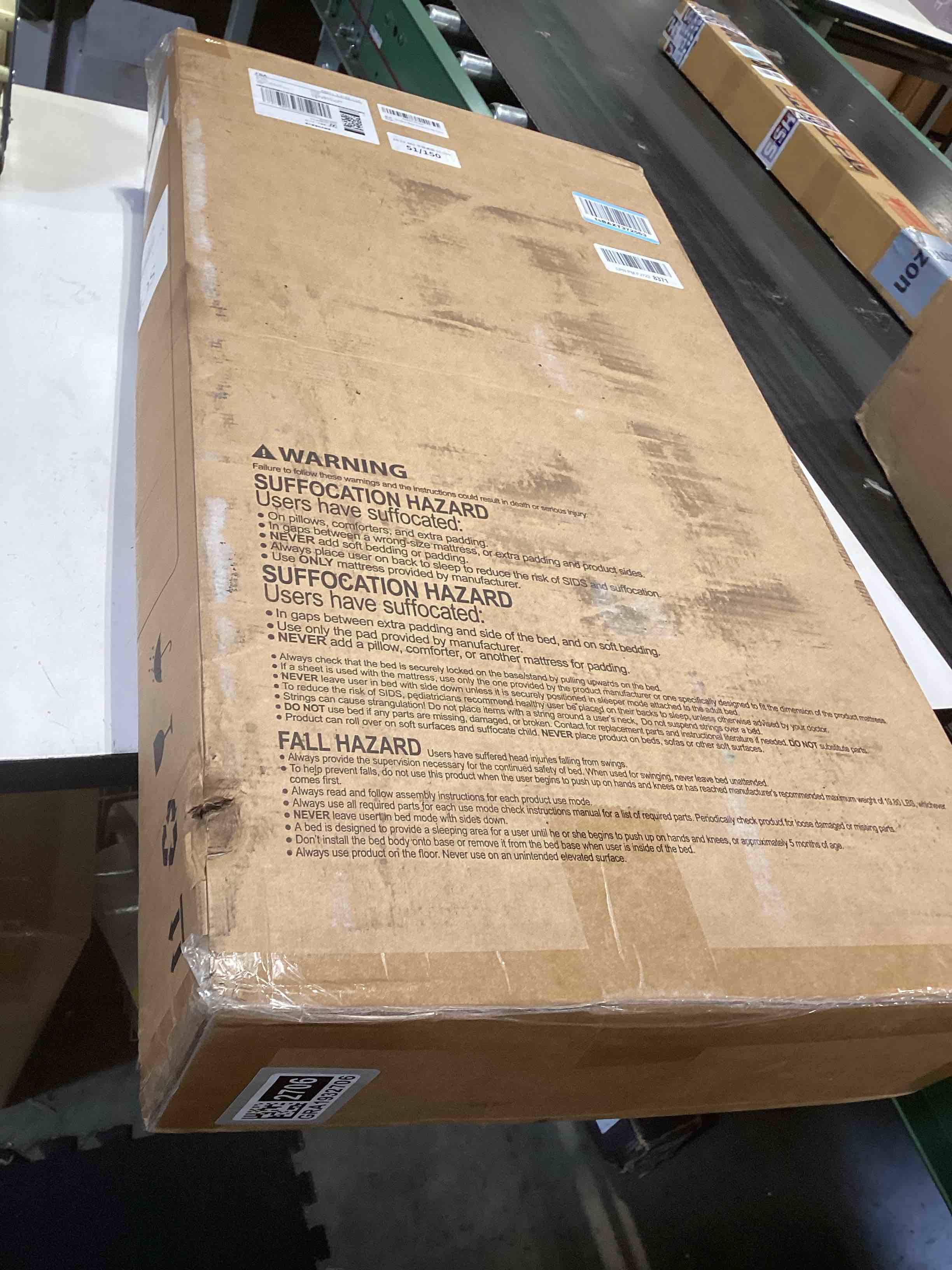 Condition photo showing Good Condition for 3 in 1 Baby Bassinet, Rocking Bedside Bassinet for Baby with Mesh Design & Soft Mattress, Bassinet Bedside Sleeper for Newborn Infant?Portable Nest with Storage Basket, Easy Assemble & Folding Beige