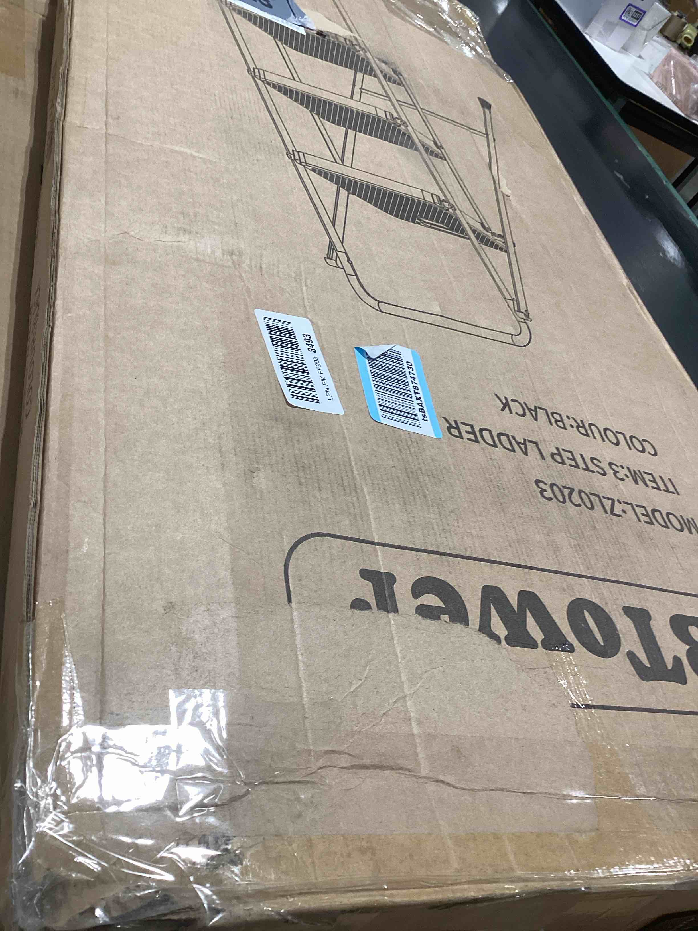 Condition photo showing Good Condition for HBTower Step Ladder, Folding Step Stool with Wide Anti-Slip Pedal, Sturdy Steel Ladder, Convenient Handrail, Lightweight, Portable Steel Step Stool 3 Step Ladder Black