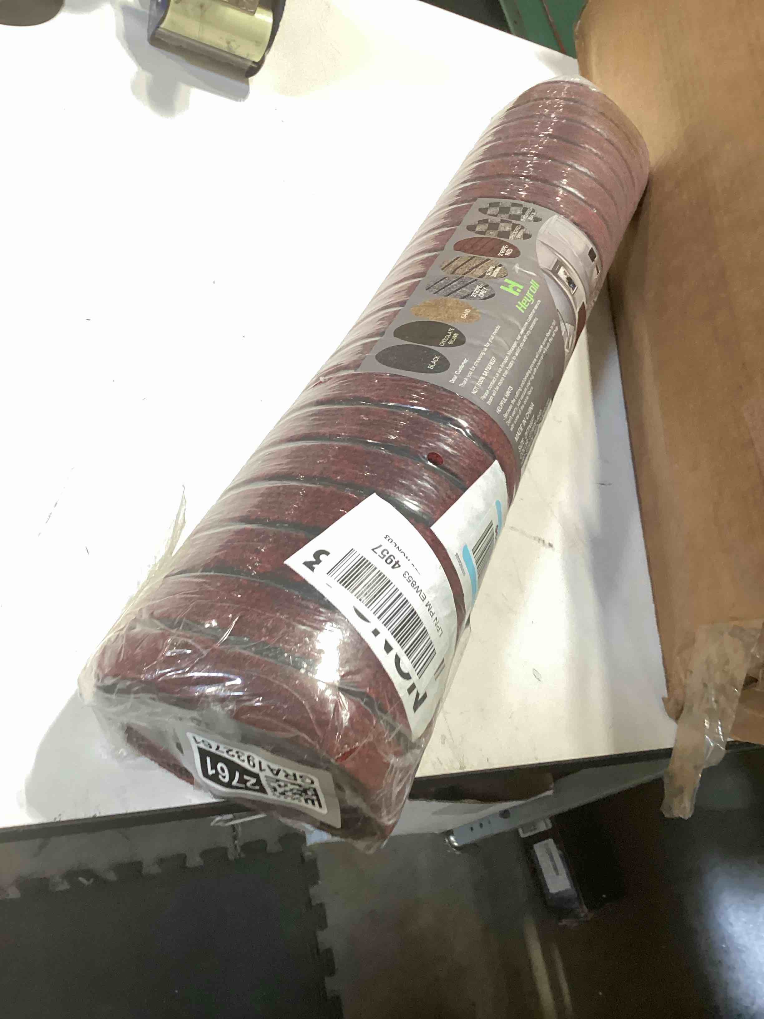 Condition photo showing Good Condition for 2' x 6' Runner Rugs with Rubber Backing, Indoor Outdoor Utility Carpet Runner Rugs, Stripe Red, Can Be Used as Aisle for The RV and Boat, Laundry Room and Balcony